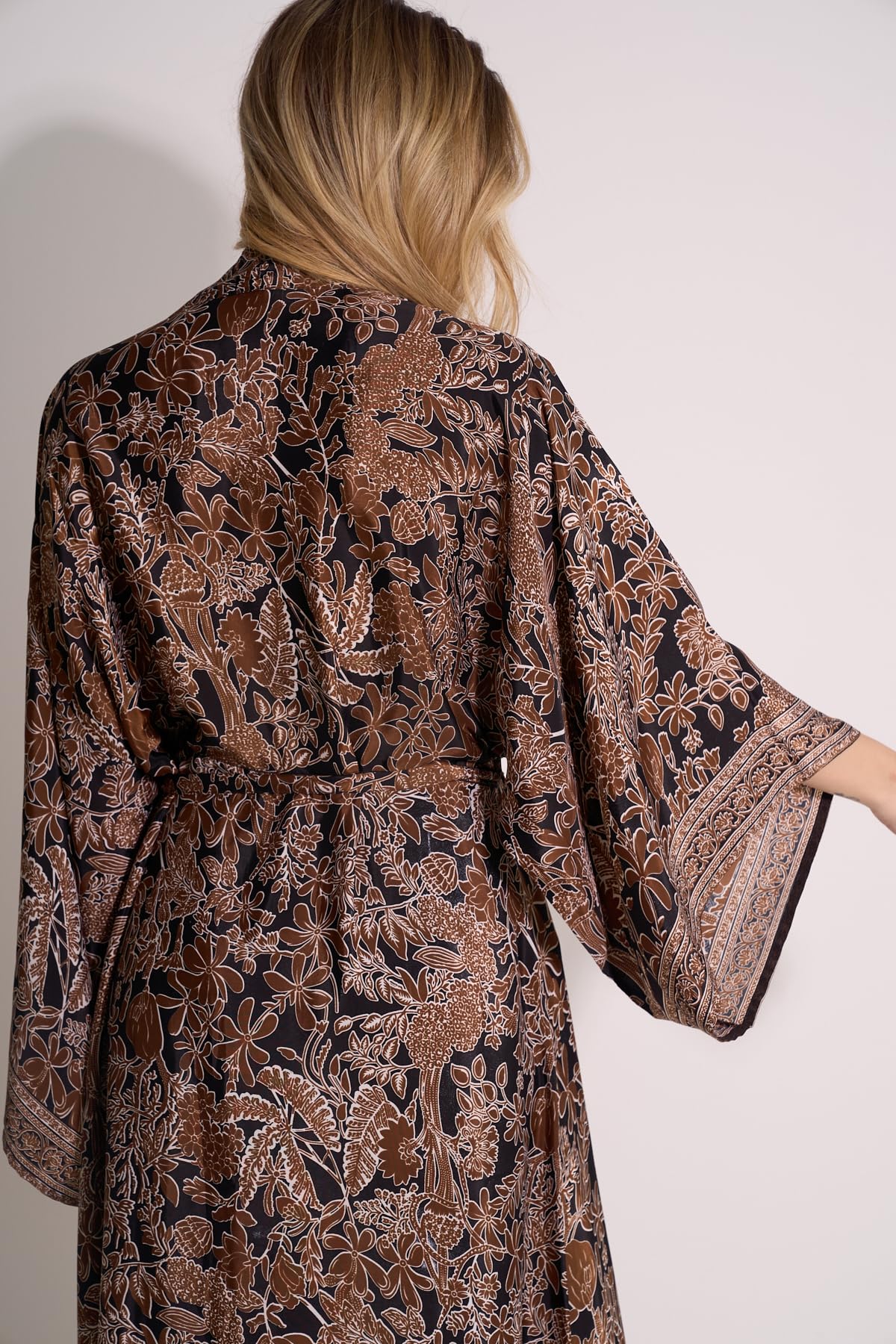 Gottex Damen Satin Shore Long Printed Robe Cover-up Badebekleidung, Multi, One Size