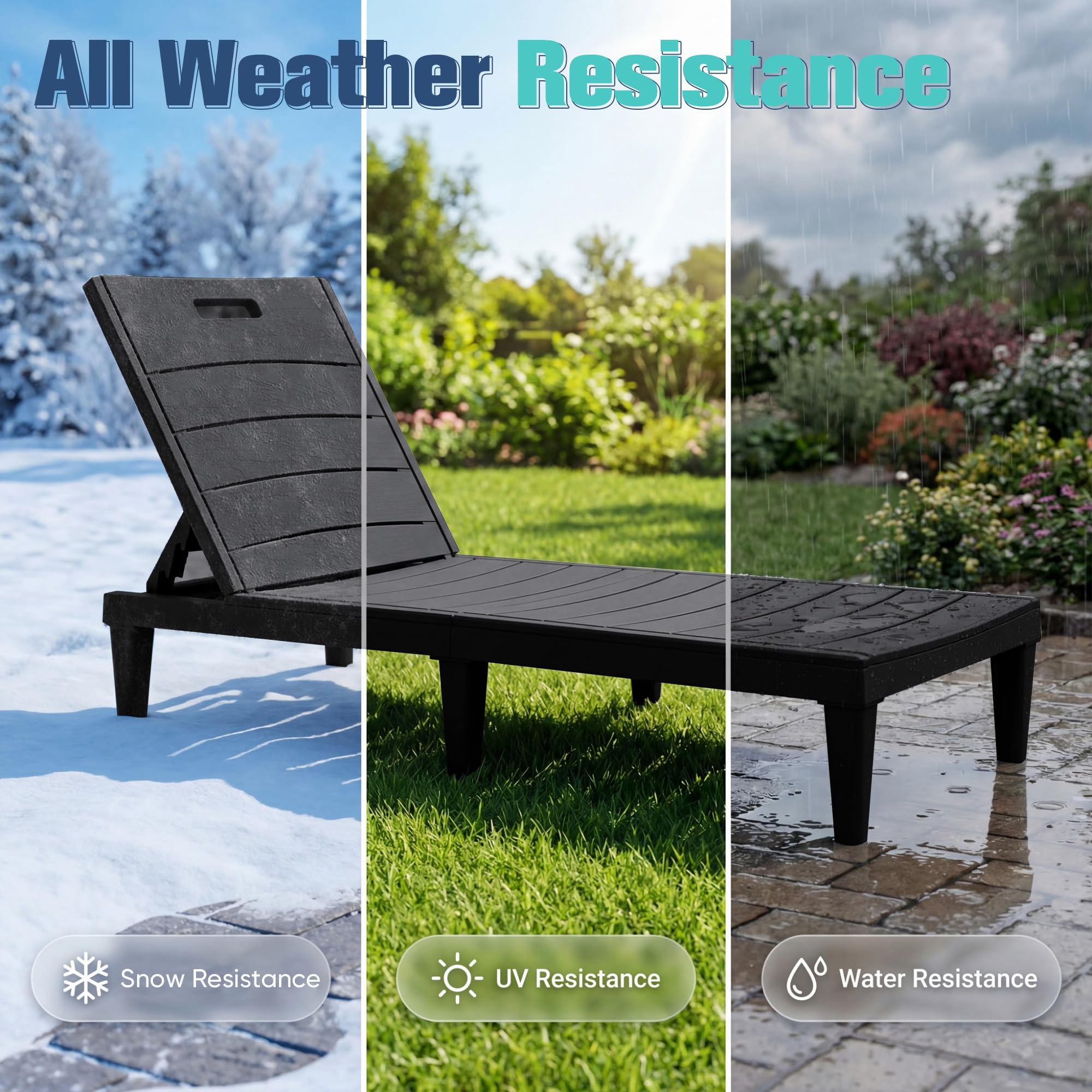 Best Outdoor Chaise Picks for Patios and Pools in 2026 2 Devoko Outdoor Chaise Lounge Chair Set of 2, Waterproof PP Lounge Chairs — product photo