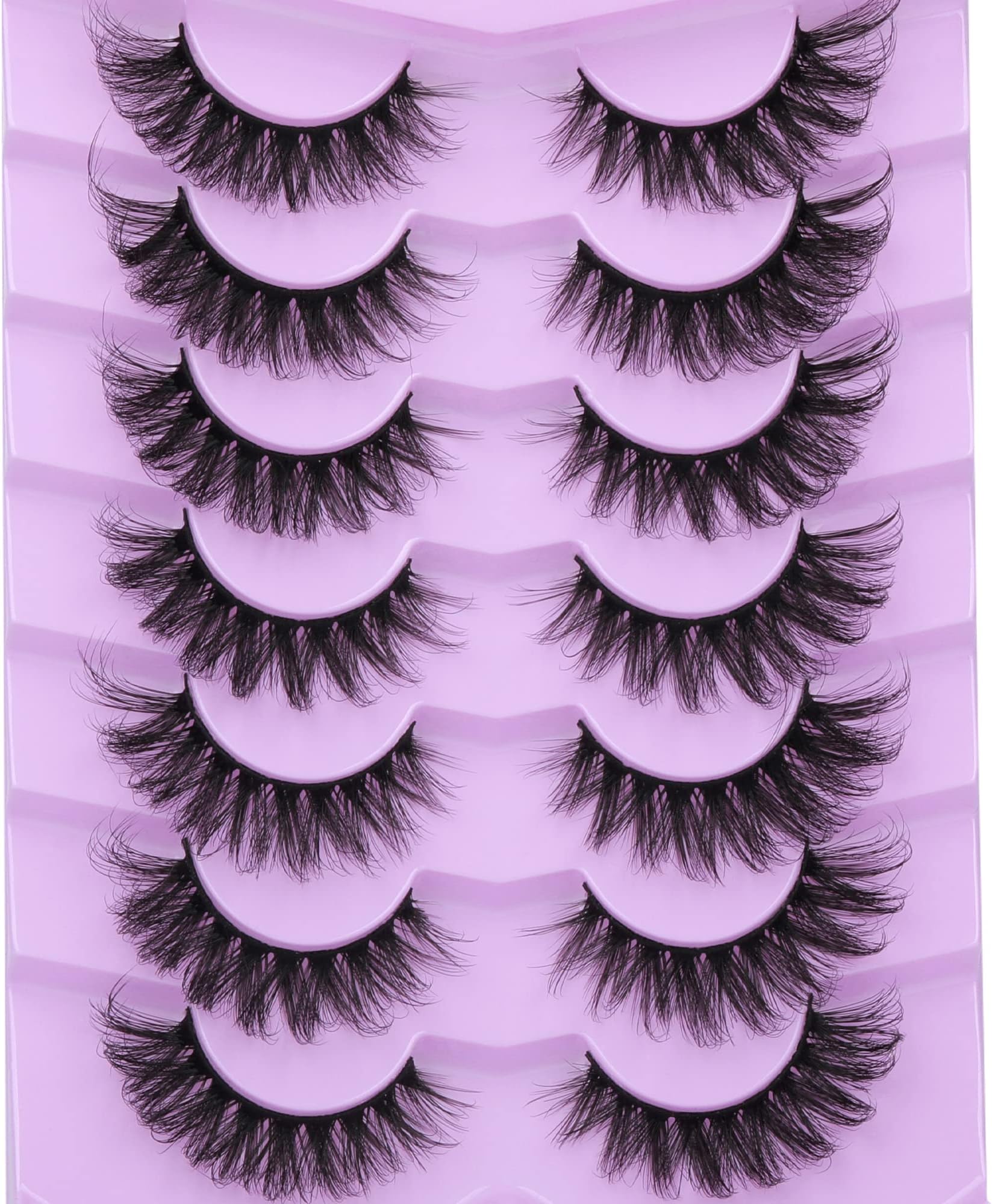 JIMIRE Mink Lashes Fluffy Dramatic Full False Eyelashes Volume Wispy Bushy 18MM Thick Fake Lashes Look Like Eyelash Extensions Pestañas7 Pairs Pack