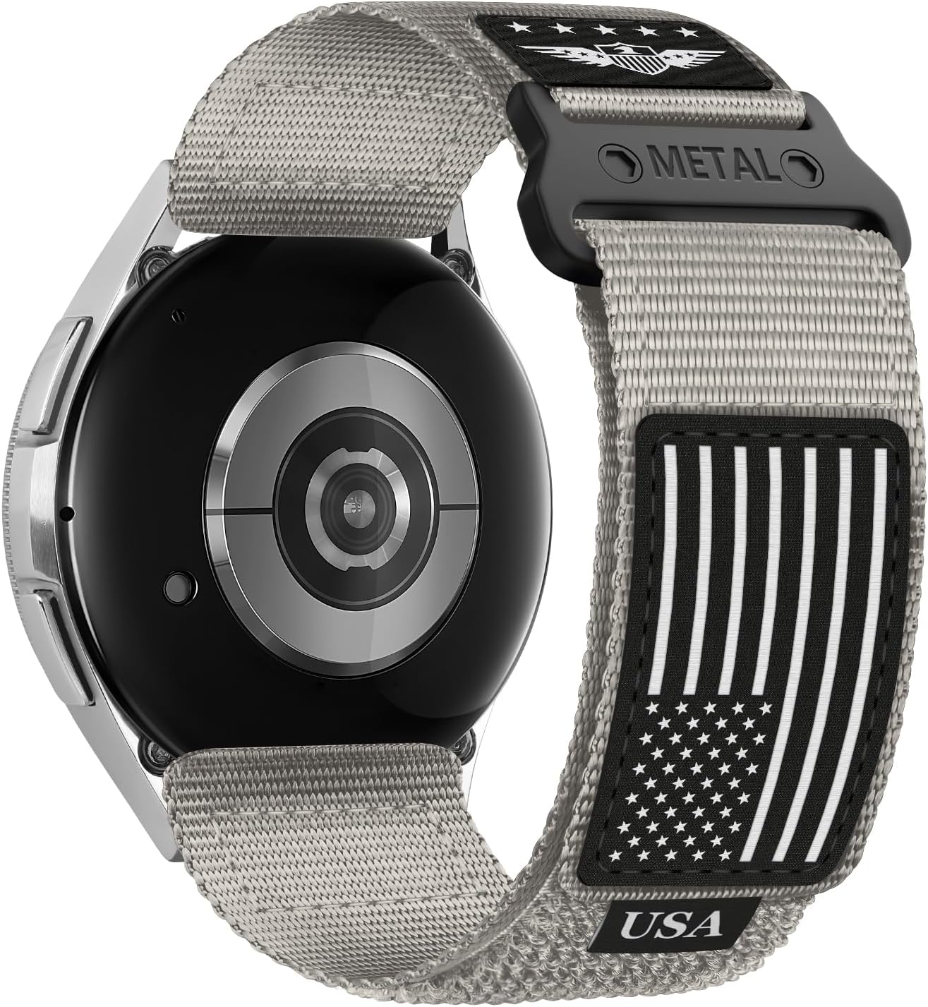 20mm Band Compatible with Samsung Galaxy Watch 7 6 5 4 FE Band 44mm 40mm/Watch 6 4 Classic 47mm 43mm 42mm 46mm/5 Pro 45mm/3 41mm/Active 2 Men,Fabric Nylon Strap for Garmin Vivoactive 5 3/Venu,S