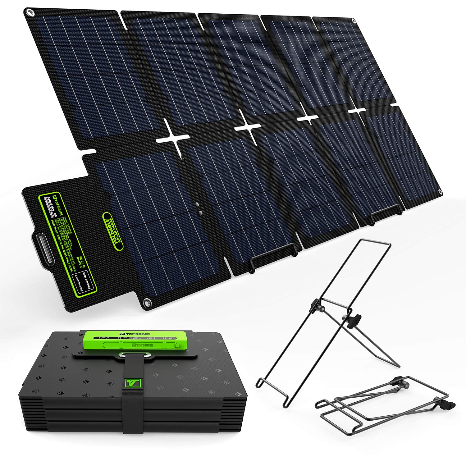 Topsolar SolarFairy 60W Portable Foldable Solar Panel Charger Kit 18V