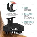 FABSKIN Hair Scalp Massager Shampoo Brush | Silicone Head Body Massager Brush | Scalp Shower Hair Brush | Hair Washing Massager Brush | Hair Washing Brush (Black) gallery image
