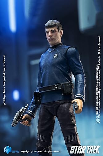 Miniatura 6 de Hiya Toys Star Trek 2009 Spock Exquisita Serie Mini 118 Escala Previa Figura de Acción Exclusiva