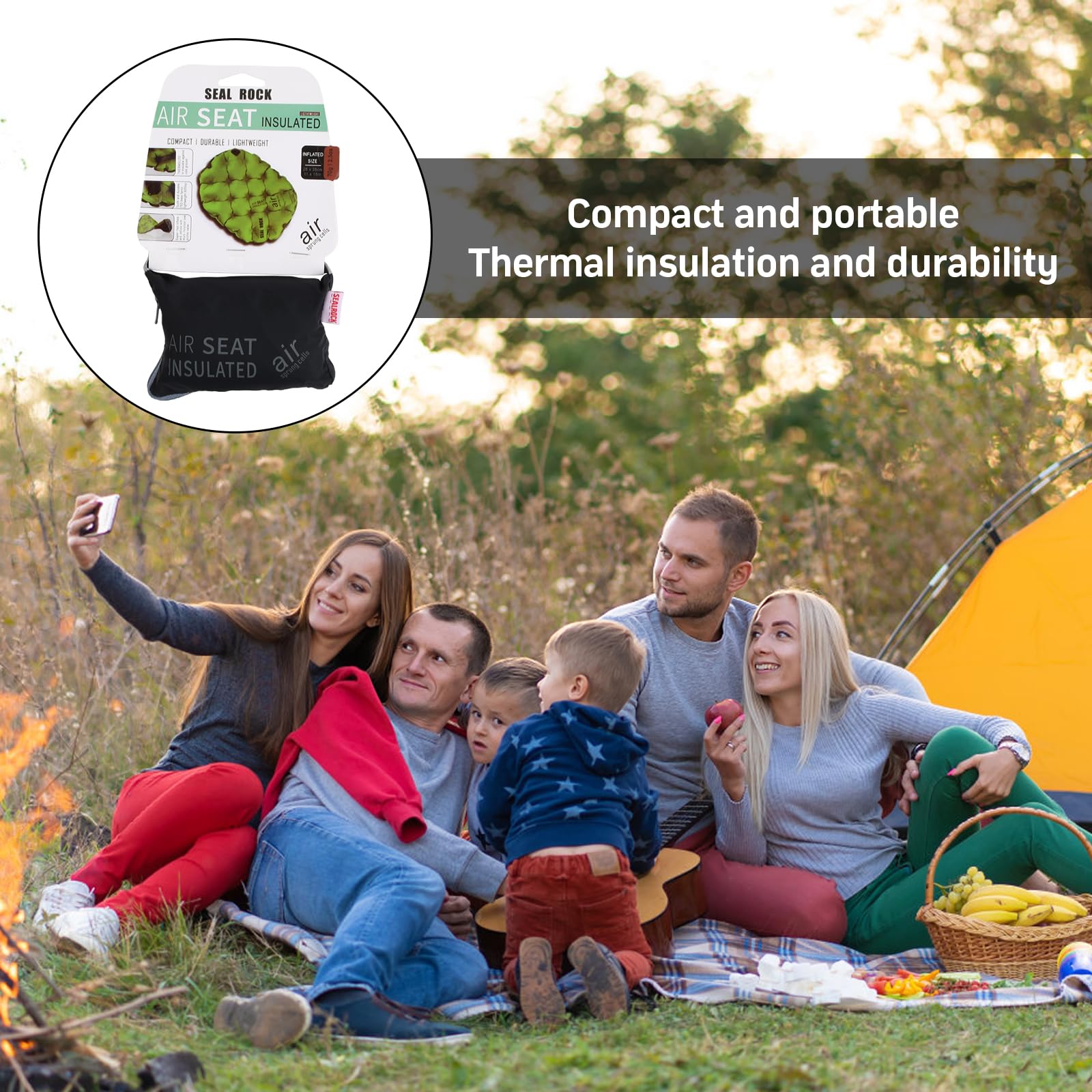 Cojín de Asiento Inflable, Cojín de Camping Ligero, Cojín Viaje Inflable Portátil, Cojín Hinchable Silla, Ergonómico Cojín de Aire para Silla de Ruedas, para Oficina Playa Exterior Sentarse