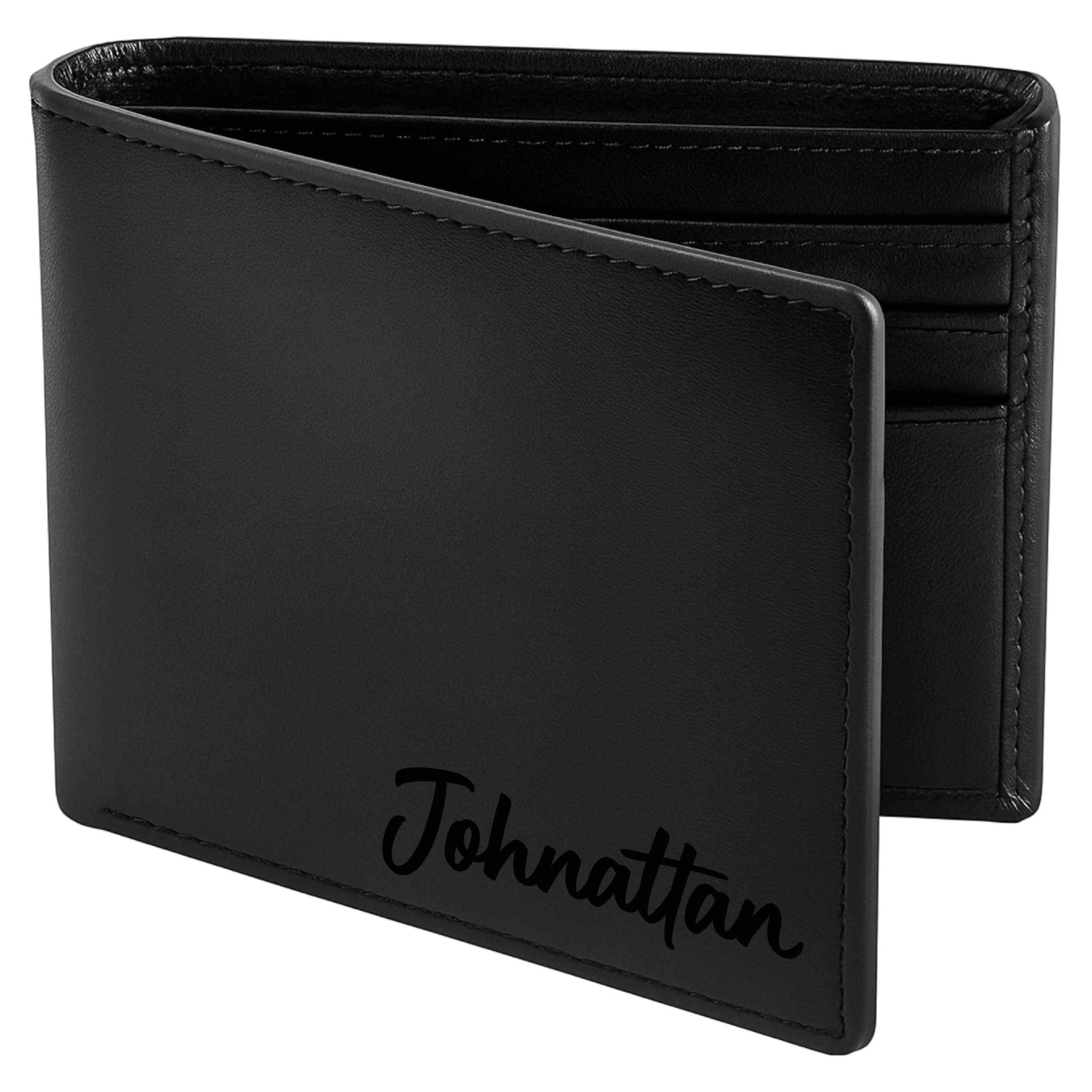 MONIART Personalized Leather Wallet for Men