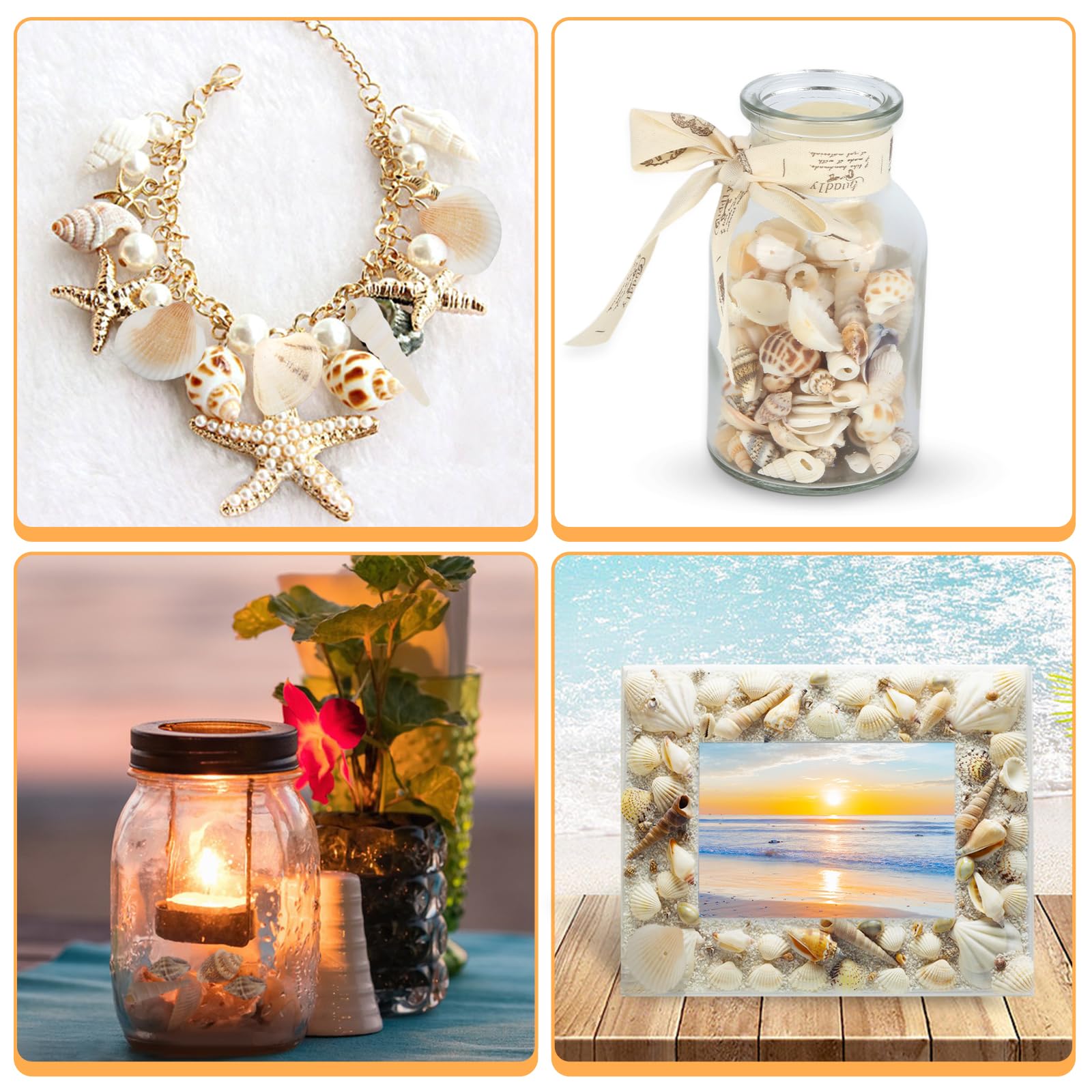 Strand-Deko-Set Mit Seesternen & Meerglas - Maritime Atmosphäre!