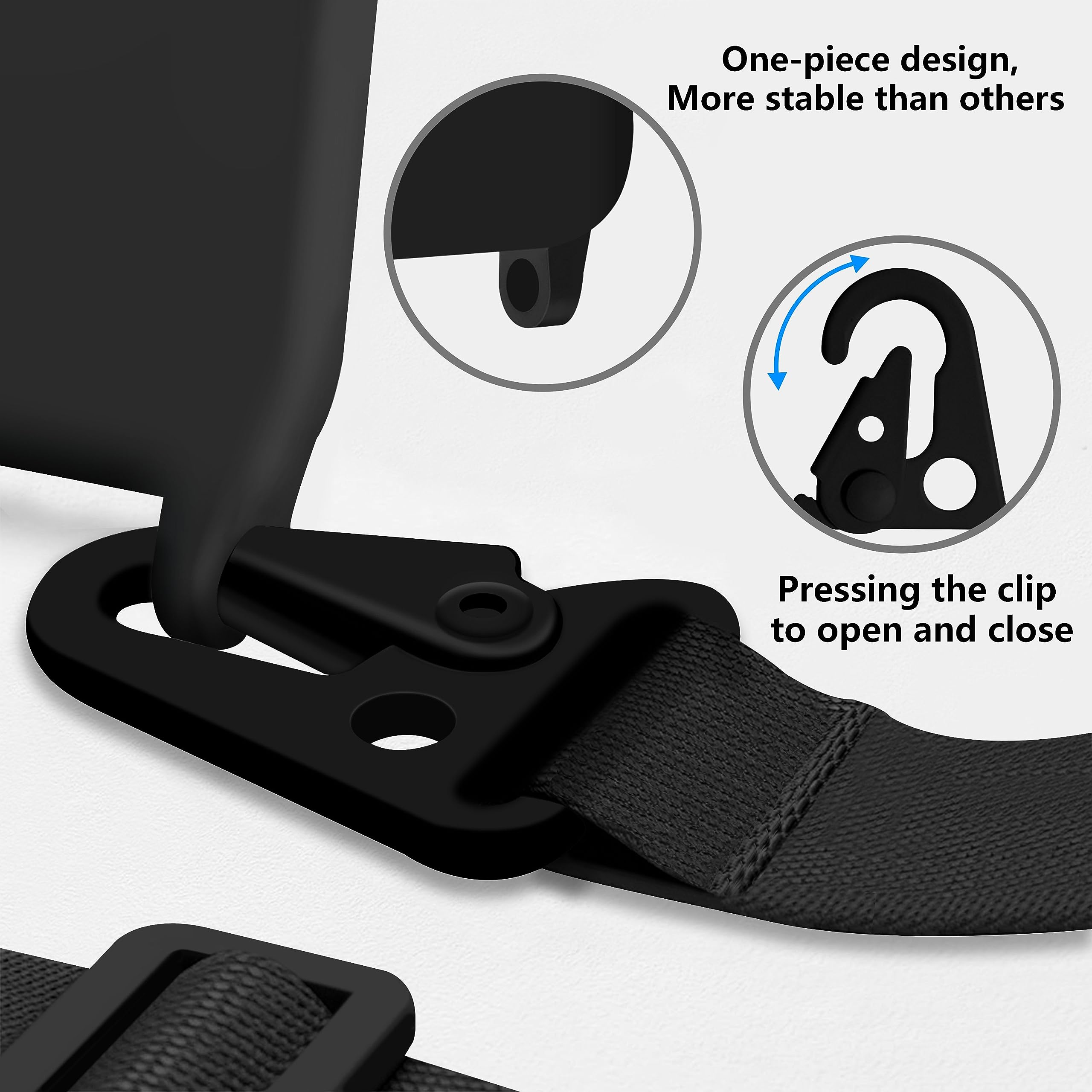 Coqinen Custodia con Collana per Xiaomi Redmi Note 13 5G, Cover Morbido TPU Silicone con Cordino, Antiurto AntiGraffio Tinta Unita Stylish Case Bumper con Laccio Tracolla, Nero