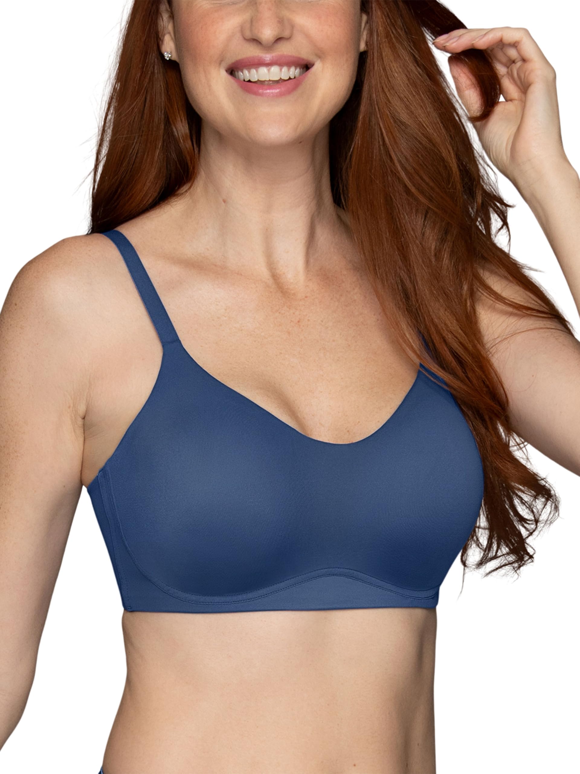Vanity Fair Women's Beauty Back Smoothing Simple Sizing Wireless Bra, 4-Way Stretch Fabric, Sizes S-3XL