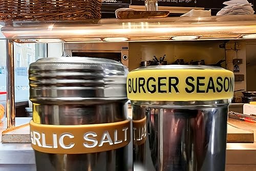 Miniatura 3 de "Condimento de hamburguesas" Nombre de la banda, Coctelera de dragado, Coctelera de especias para sal, canela, Cocinar dispensador de cocción,