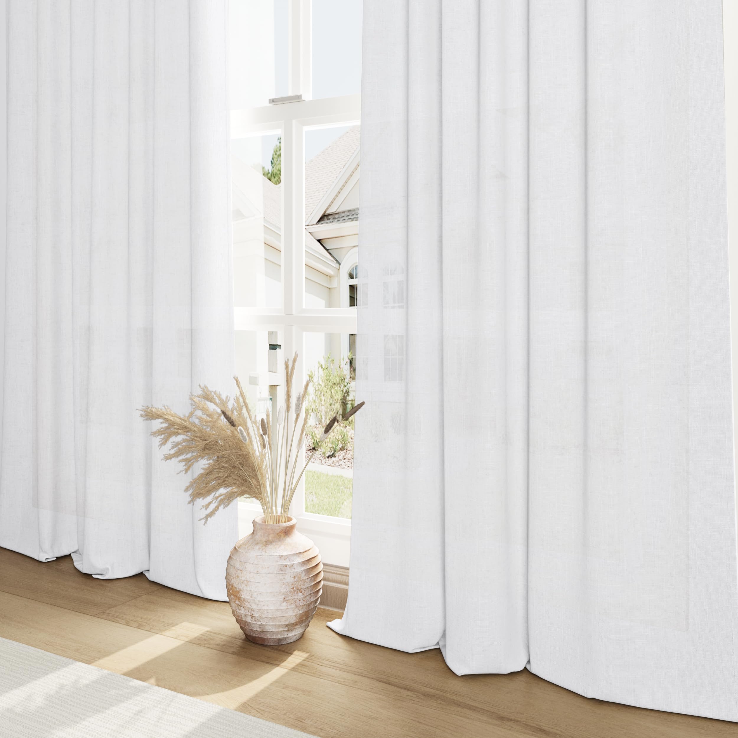 Snapklik.com : Hokibero Extra Long Linen Curtains 20 Ft Length For 2