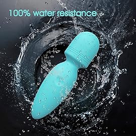 Mini Wand Massager,Small Cordless Handheld Massager with 10 Quiet Vibration Modes, Personal Handheld Rechargeable Massager for Neck Shoulder Back Body