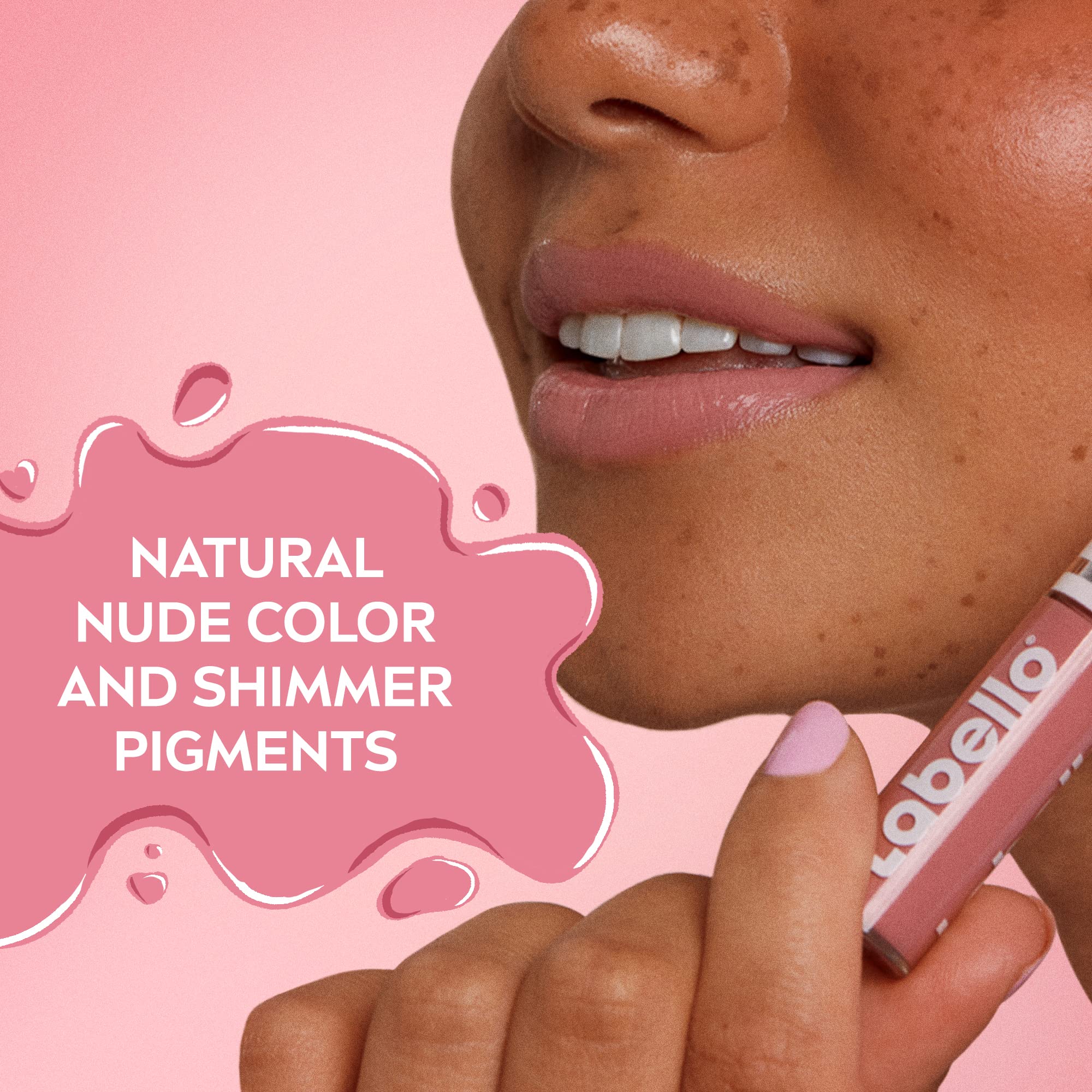 Labello Lip Oil Dress Nude 5.5ml – Nourishing Tinted Glossy Lip Oil in Soft Nude Shade for Shiny Hydrated Lips, Non-Sticky Moisturising Care with Natural Sheer Colour & Mirror Shine