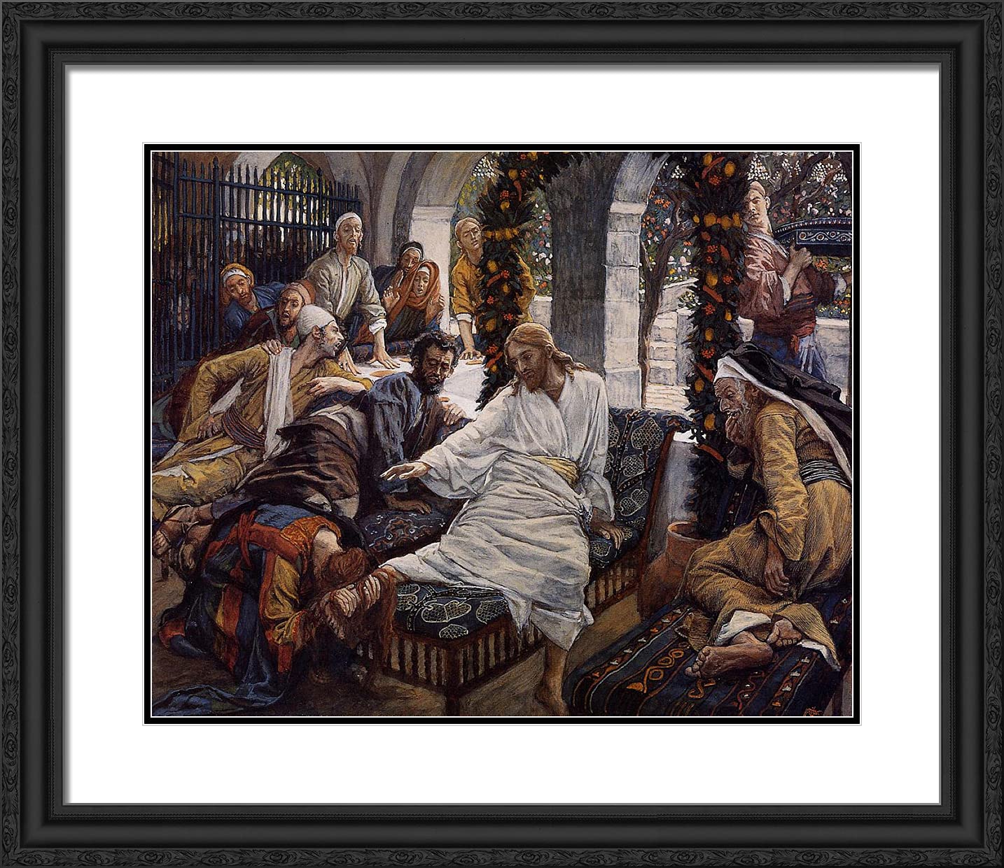 ArtDirect Tissot James 23x20 Black Ornate Framed Art Print with Double Matting Titled Mary Magdalenes Box of Very