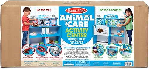 Miniatura 3 de Melissa & Doug Animal Care - Centro de actividades de madera para veterinarios y peluqueros para mascotas de peluche (no incluidas)