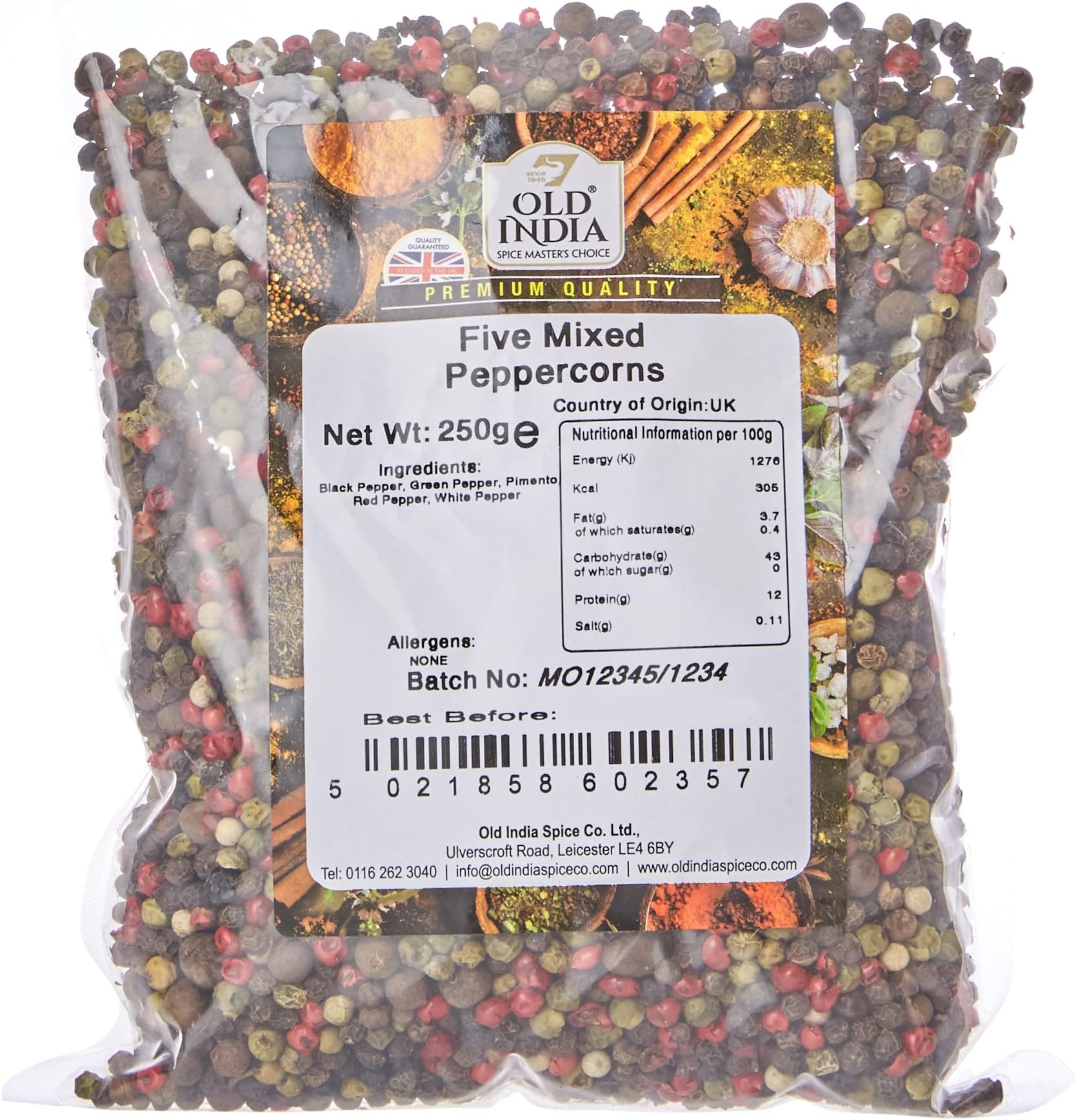 Old India Five Mixed Peppercorns 250g