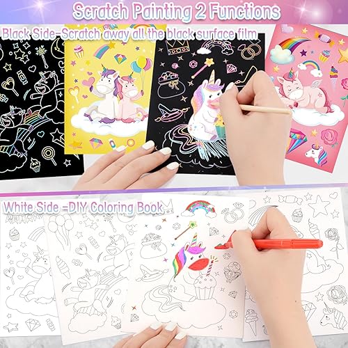 Miniatura 3 de Regalos de unicornio para niñas de 3, 4, 5, 6, 7, 8 años, juguetes de unicornio, 17 piezas con felpa de unicornio, collar y joyas de unicornio,