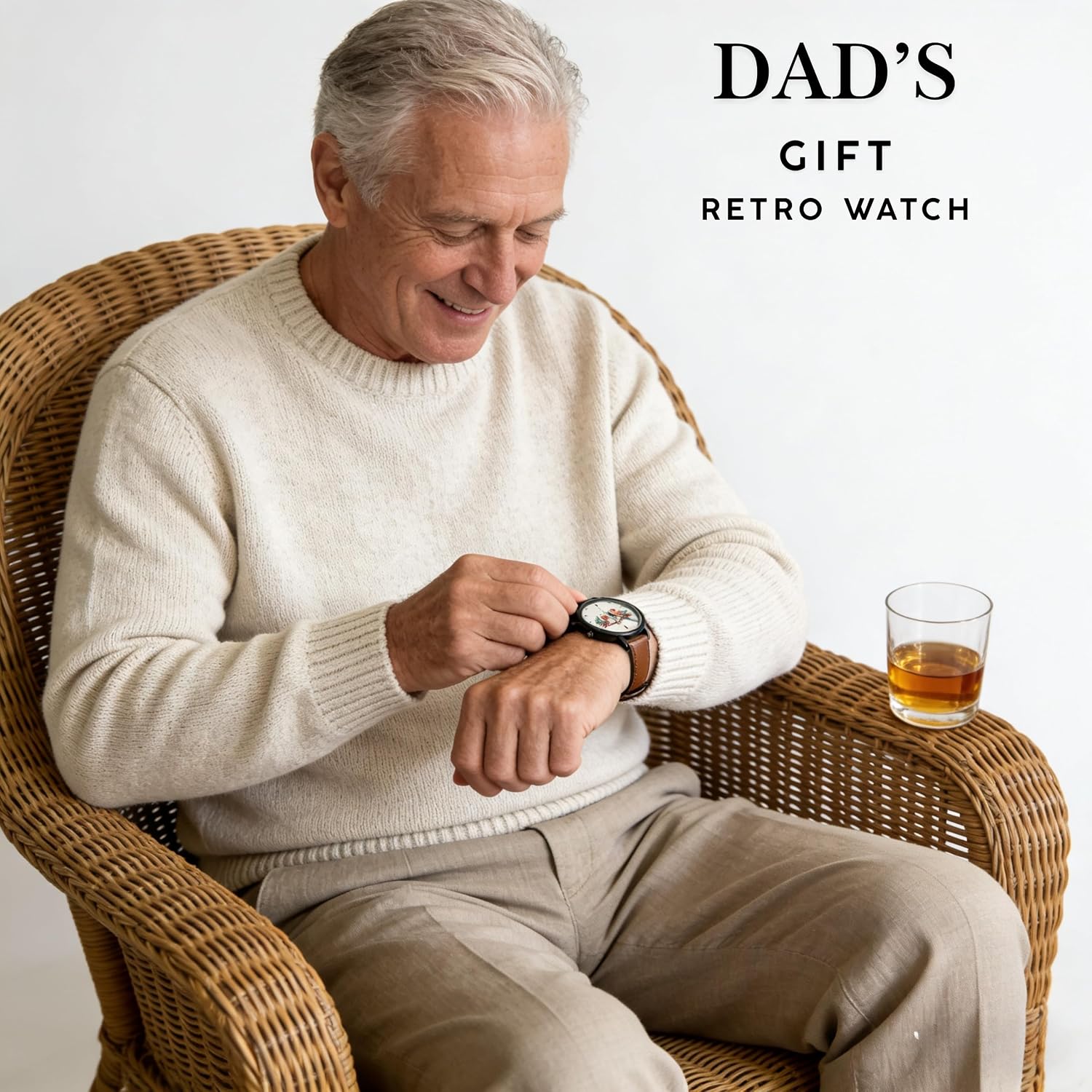 Cool Watch for Dad or Husband Retro Quartz Wrist Watch - Ideal Retirement Father‘s Day & Birthday Gift | Casual Vacation Style|Its 5 O‘Clock Somewhere Watch