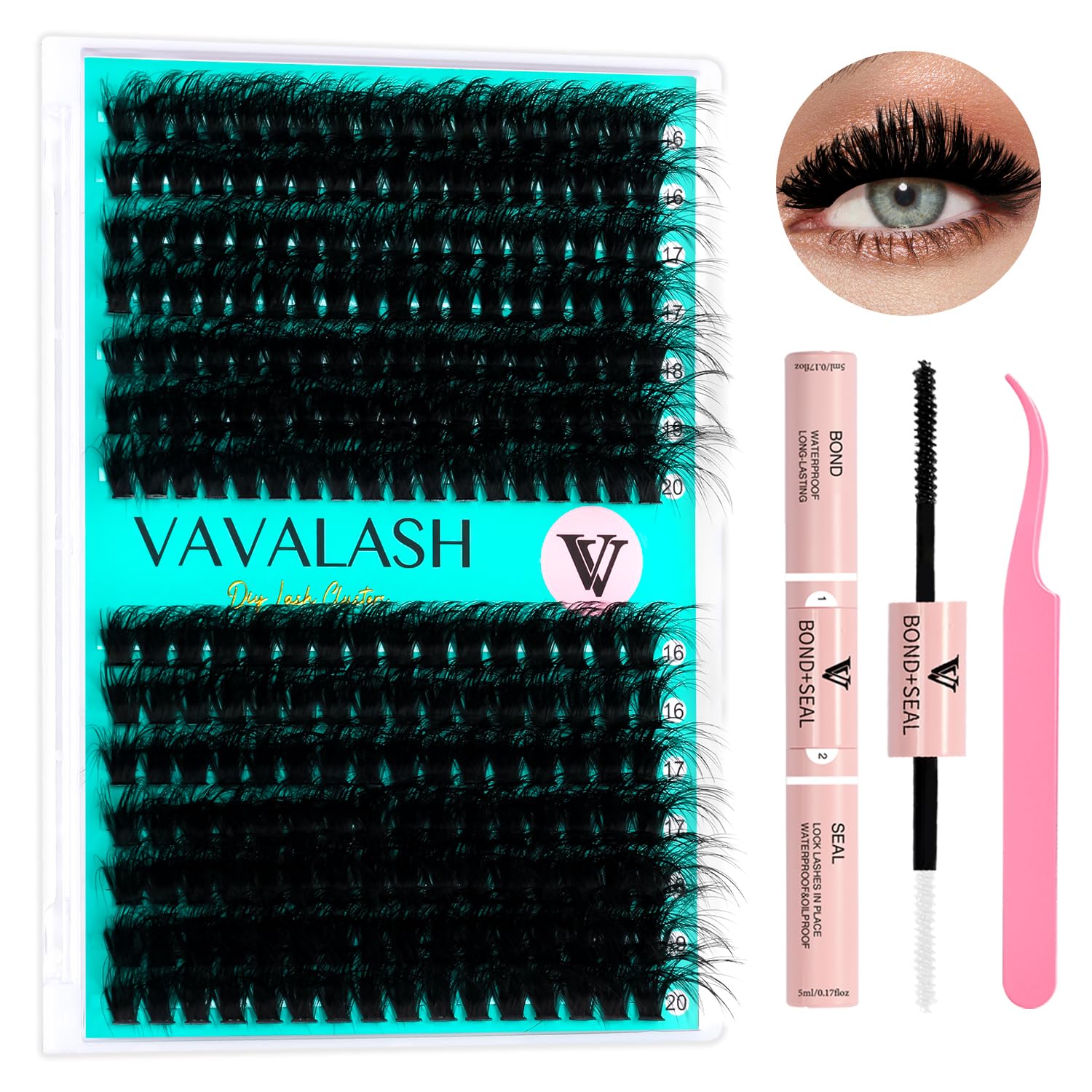 Amazon.com: VAVALASH Lash Clusters Kit 60D+80D 16-20mm Cluster 
