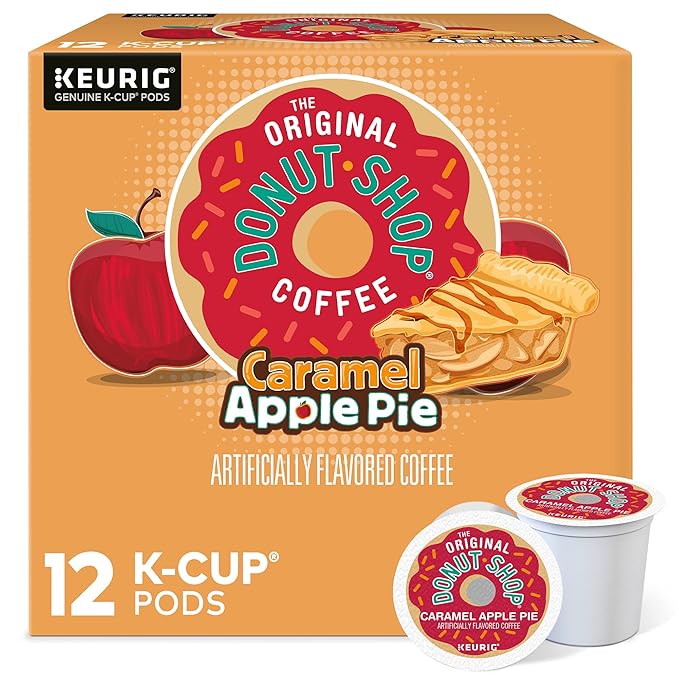 The Original Donut Shop Coffee is renowned for its commitment to crafting high-quality and flavorful coffee varieties, and this Caramel Apple Pie edition lives up to that reputation. Indulge in a delicious and convenient light roast coffee experience with The Original Donut Shop Coffee's Keurig K-Cup Pod in Caramel Apple Pie flavor.