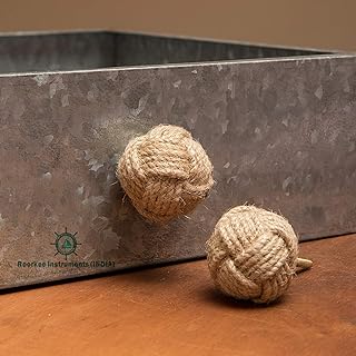 Sponsored Ad - RII 12 Rope Doorknobs Nautical Twisted Decorative Jute, Rustic Rope Knot Drawer Pull and Push, Furniture Ha...