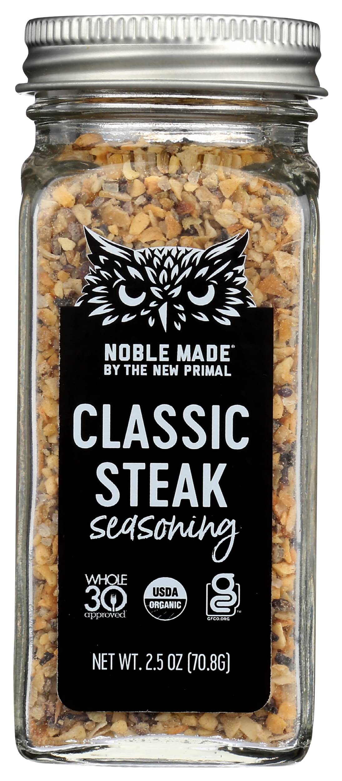 Noble Made By The New Primal Organic Steak Seasoning, USDA Certified Organic, Gluten Free & Non-GMO, 2.5 Ounce (Pack of 6)