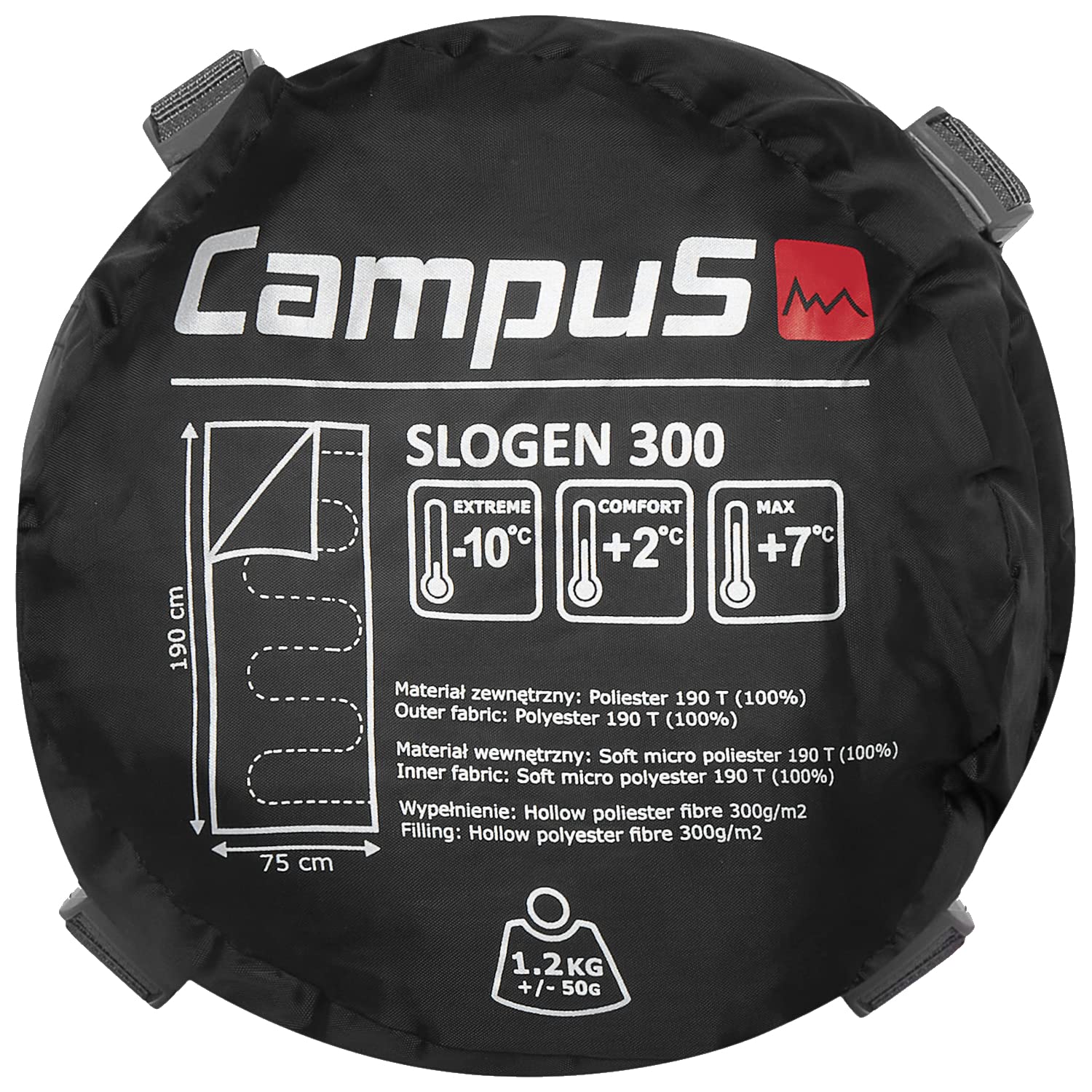 Campus Unisex Adult CUL701123404 Sleeping Bag, Grey, One Size, standard size - Image 4