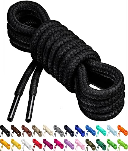 Birch Cordones redondos para tenis, 27 colores vibrantes, 4 longitudes diferentes, 1 par (2 cordones), mezcla de poliéster