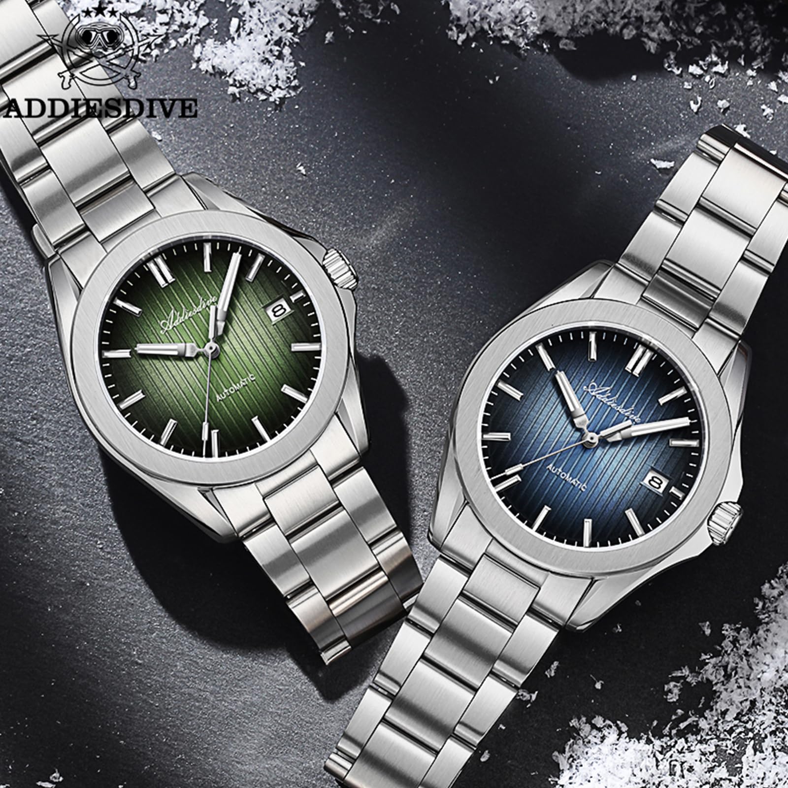 TACTICAL FROG AD2080 NH35A 38MM Mechanische Herren-Automatikuhr BGW9 Blau Leuchtend 20 bar Wasserdicht Saphir