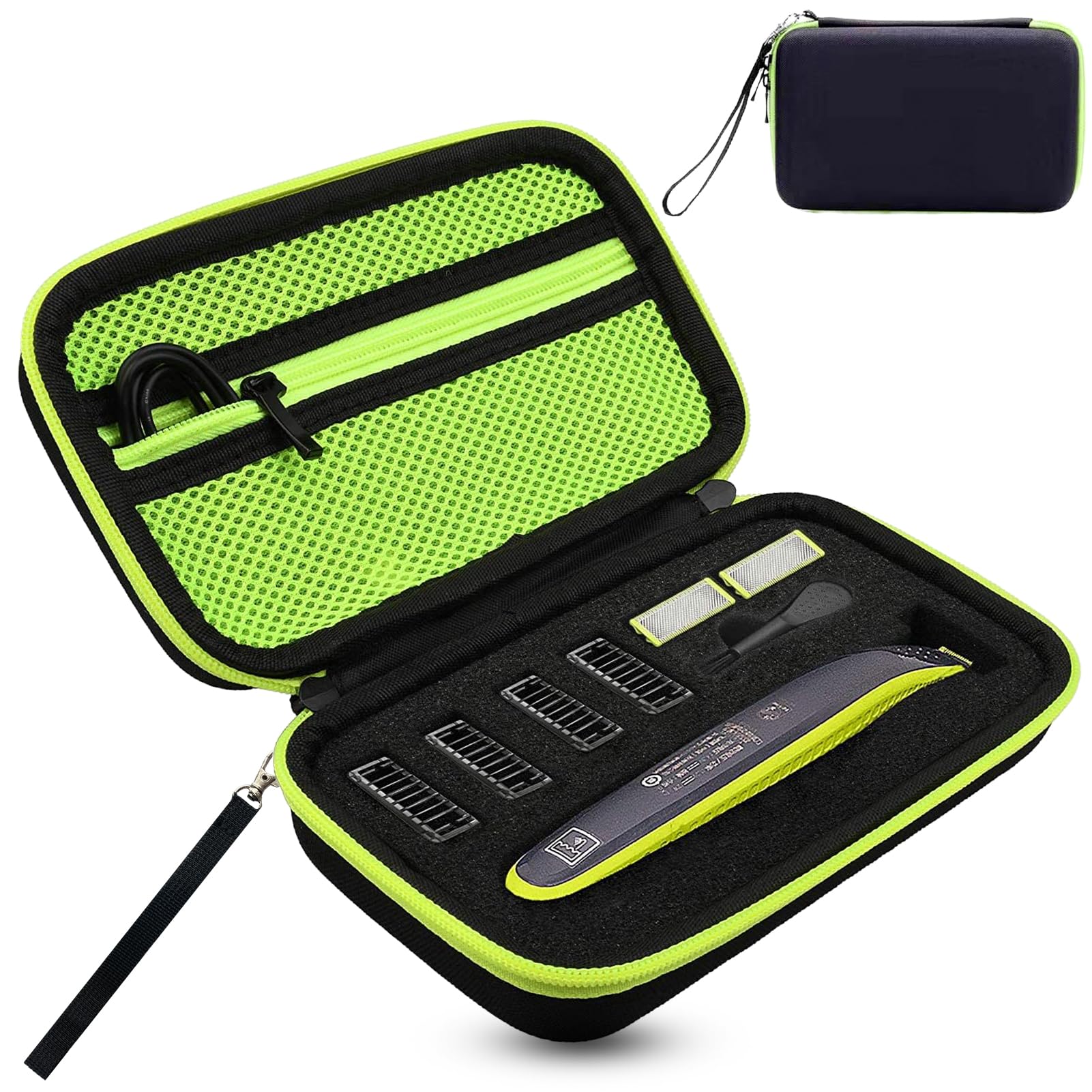 Estuche Rígido de Viaje para Philips OneBlade QP2520/30, QP2620/30, QP2530/30, QP2520/65 con Esponja