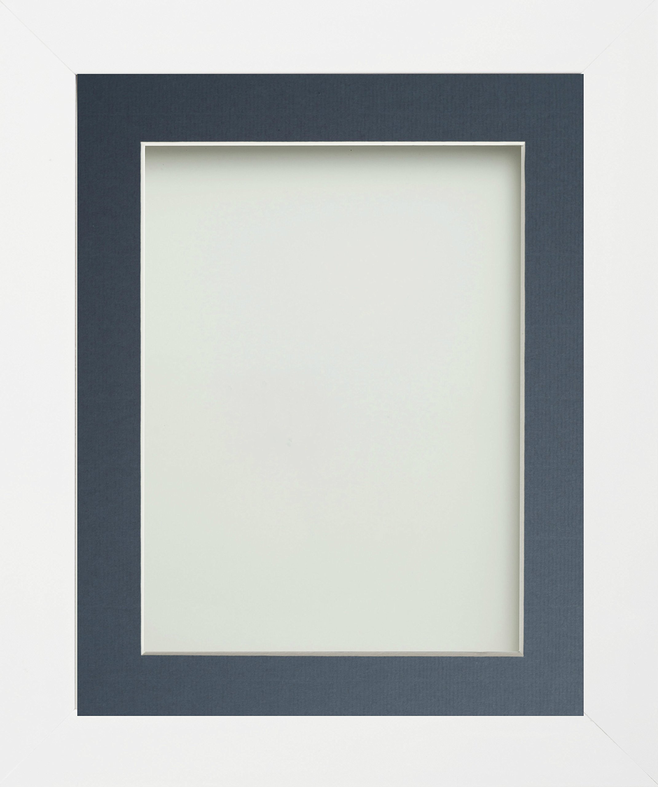 Frame Company Blue Mount Allington White 14X11 Inch Frame With For Image 12X8 Inch *Choice Of Sizes* Fitted With Real Glass