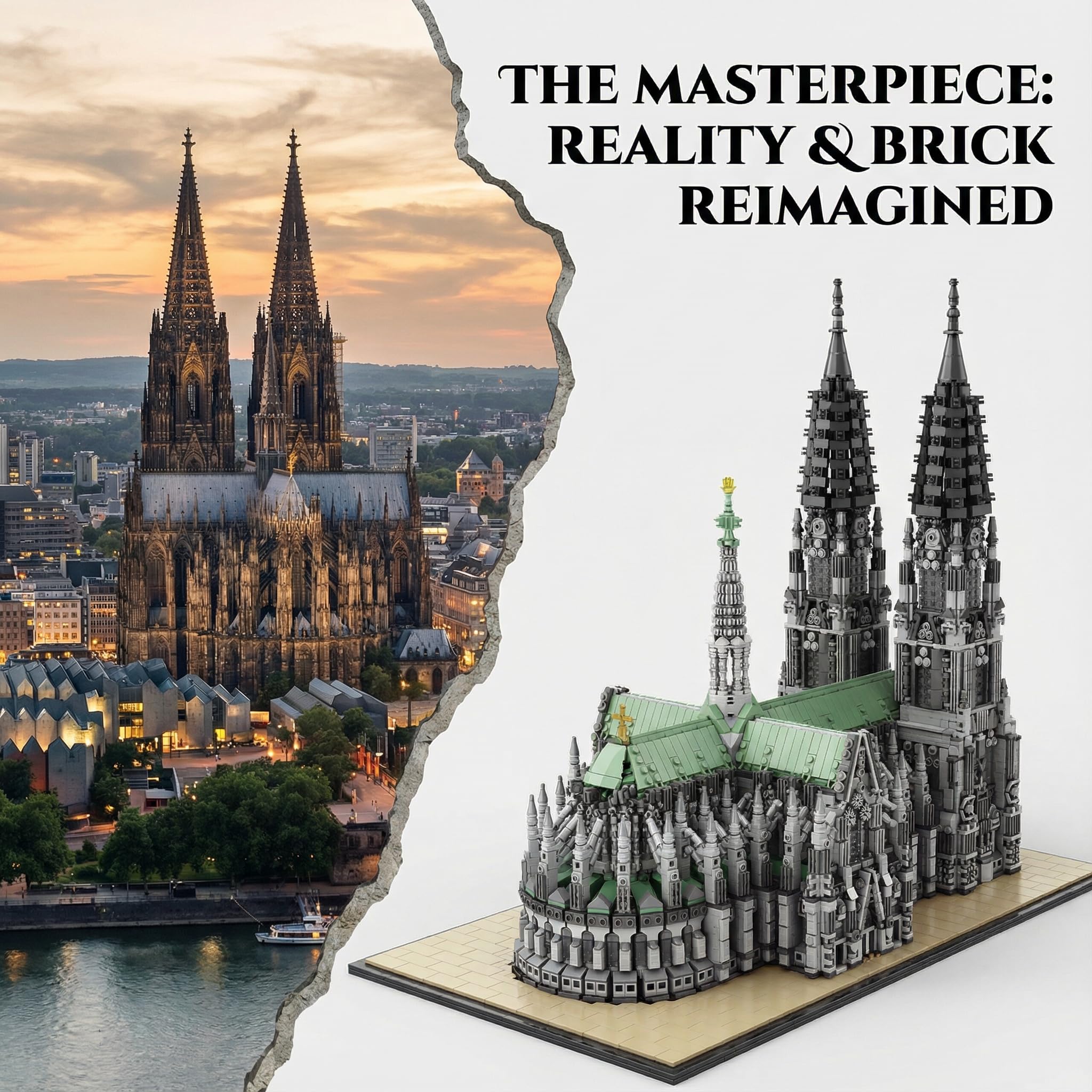 Amazon.com: BBTiloBrix Cologne Cathedral Building Block Set, MOC