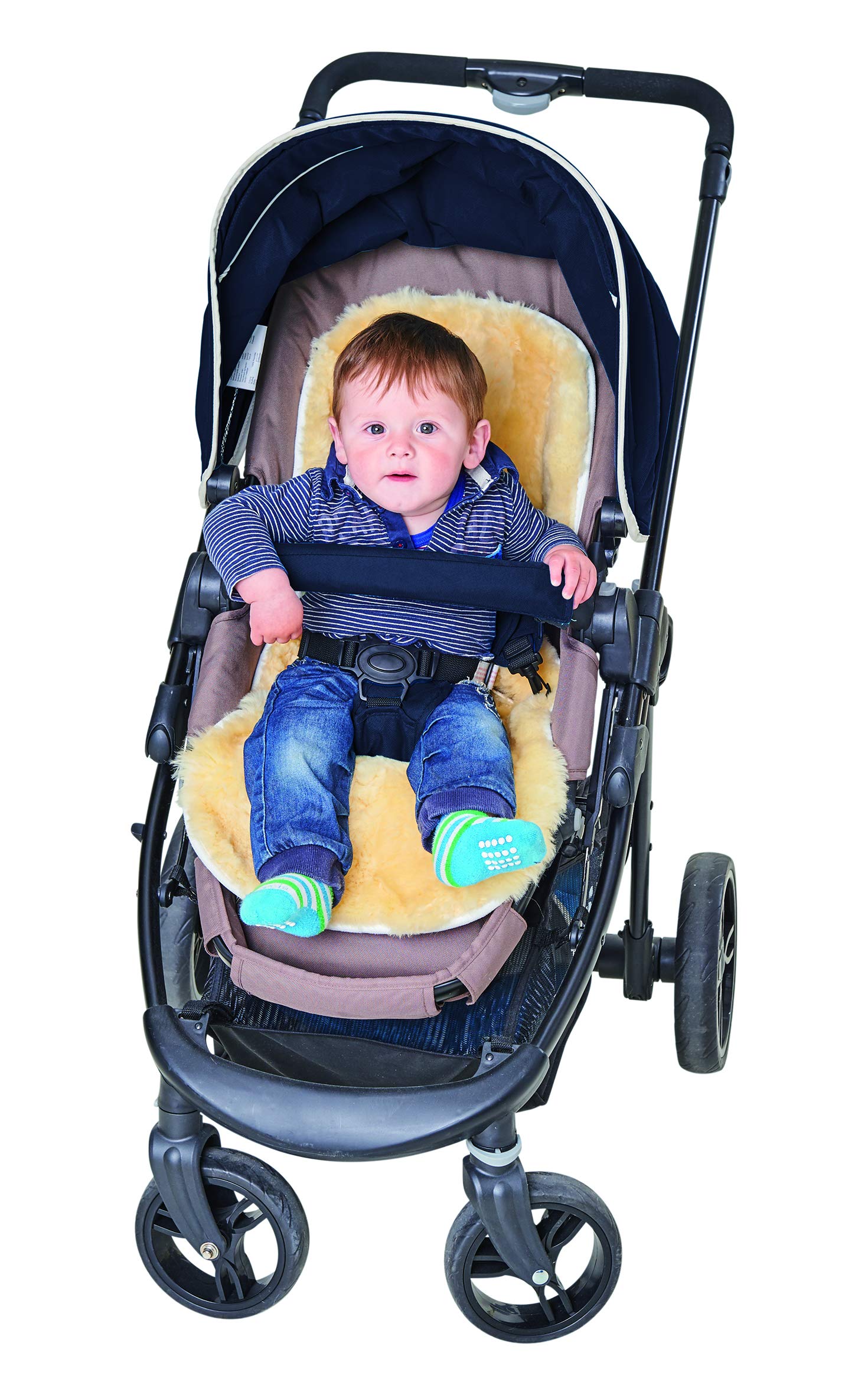 Fellhof Kinderwagen Einlage Lammfell OEKO-TEX 37x75 cm