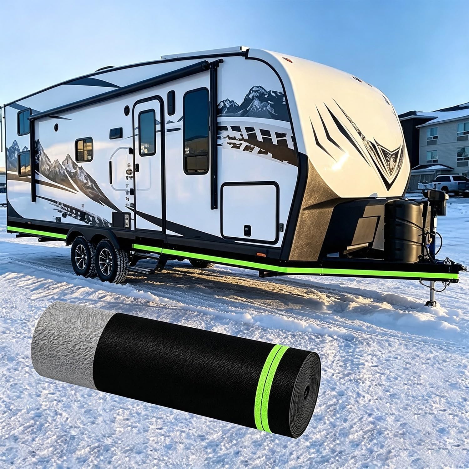 Faldón Aislante para Remolques con Placas Metálicas Impermeable, Para RV