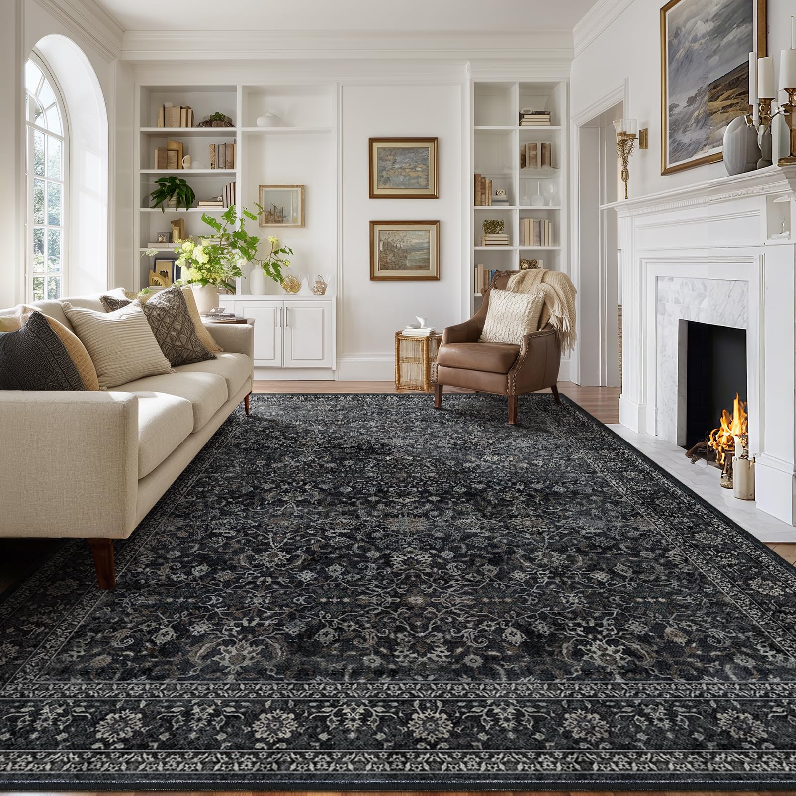 Amazon.com: Jainmy Vintage Dark 8x10 Area Rugs for Living Room