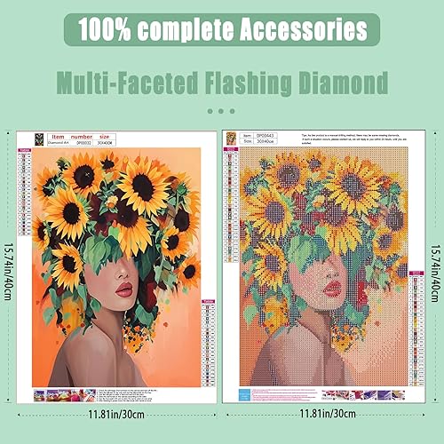 Miniatura 9 de KICHANG Kits de pintura de diamantes modernos de color rosa, kits de pintura de diamante 5D para adultos, arte de diamantes de diamante redondos de