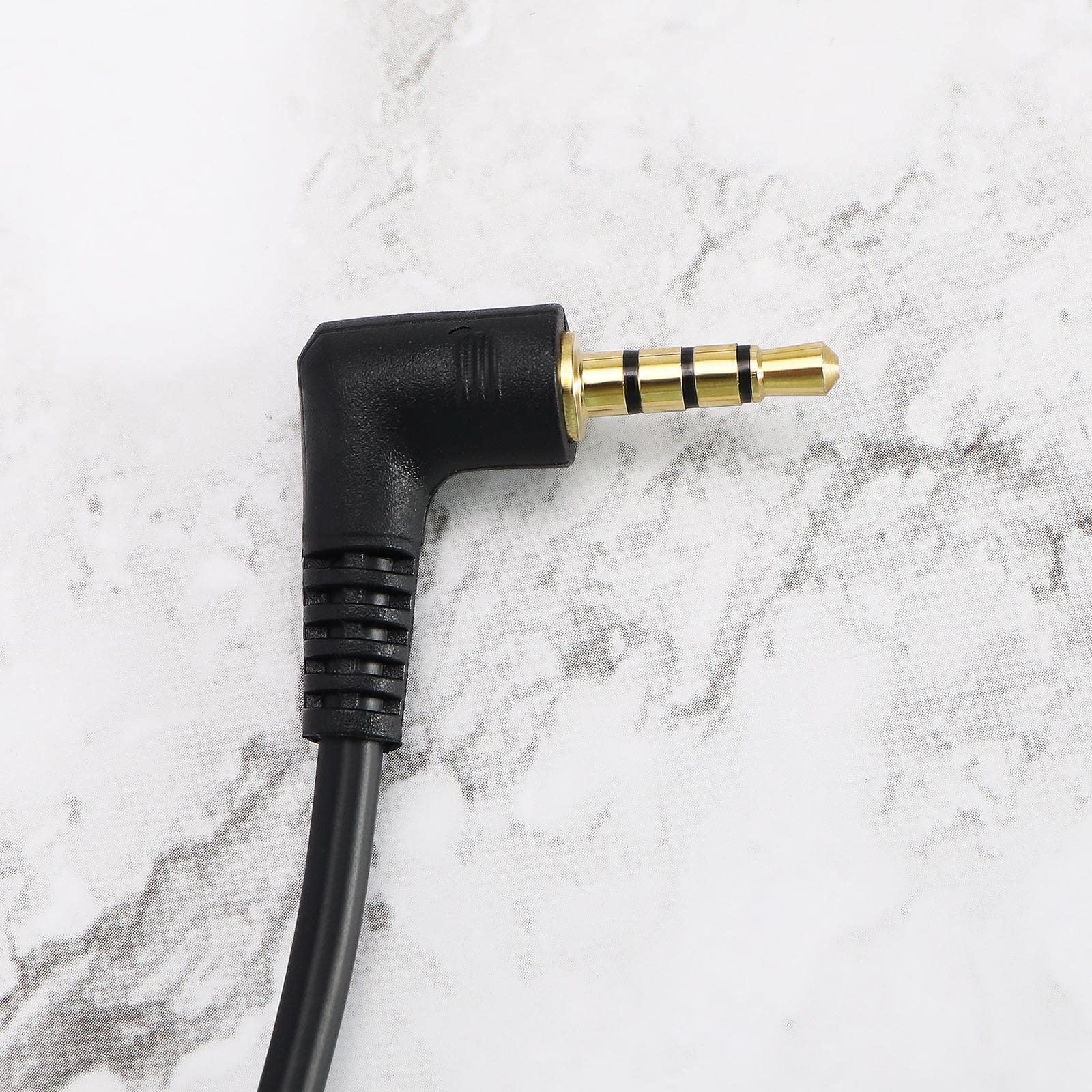Cavo audio jack da 3,5 mm a 4 poli Cavo audio da 3,5 maschio a maschio Cavo audio AUX Speakon ad angolo retto da 90 gradi per cuffie per auto Cavo MP3/4  44
