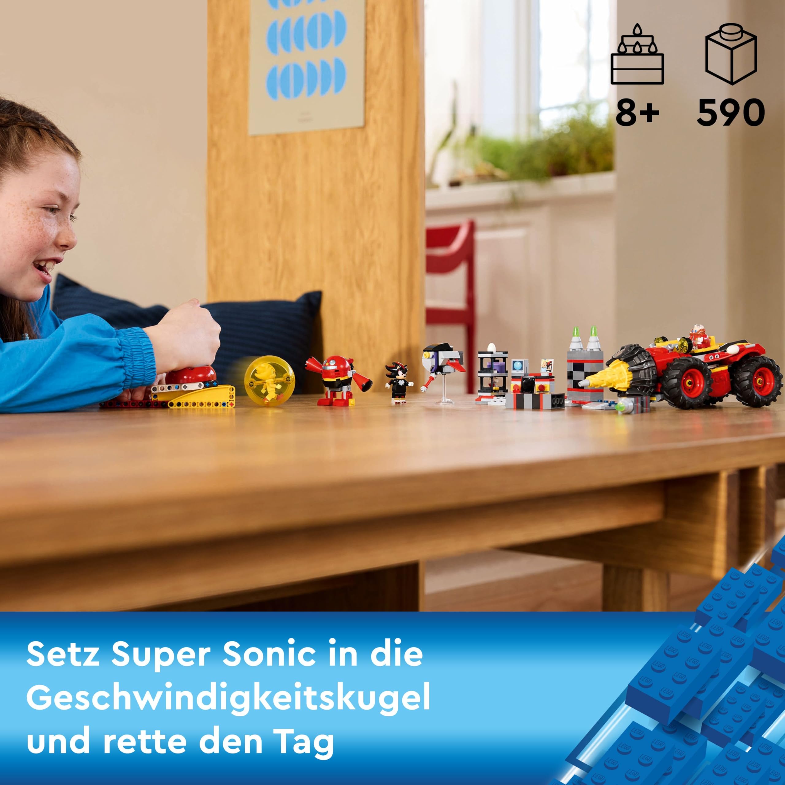 LEGO Sonic the Hedgehog Super Sonic vs. Egg Drillster, Abenteuer-Spielset zum Videospiel, Geschenk für Kinder, Set mit Shadow und Dr. Eggman für Jungen und Mädchen ab 8 Jahren 76999