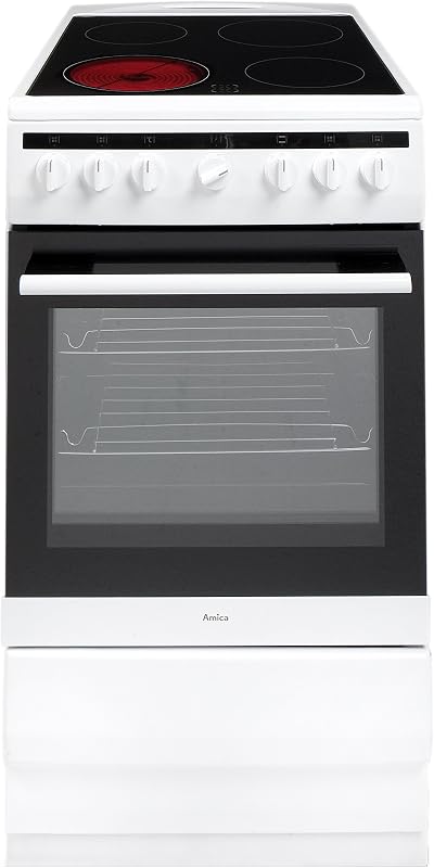 Amica 508CE2MSW 50cm Electric Cooker with Ceramic Hob - White