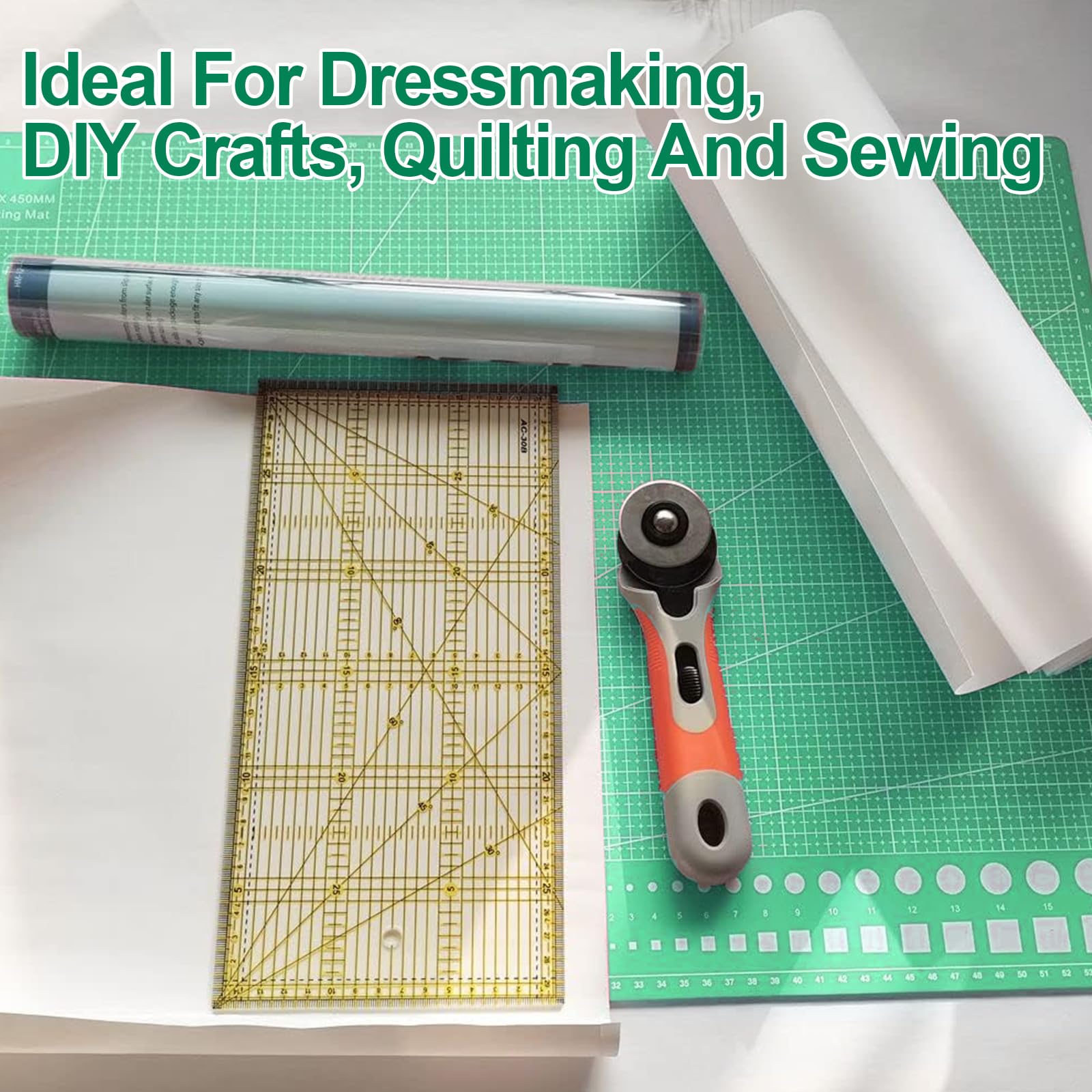 3 Sewing Ruler - Scale per Cucire - Righello per Sarti - Adatto A Una Varietà di Forme Artigianali, Ampiamente Utilizzate In Trapunti, Misurazioni, Motivi di Cucito, Dipinti E Mestieri