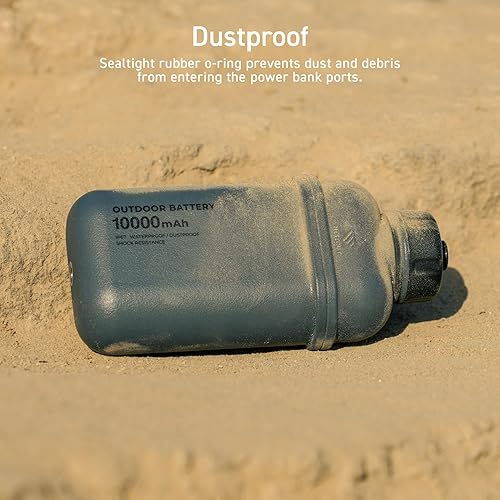 Miniatura 5 de ELECOM NESTOUT Banco de Energía Resistente, Cargador para Exteriores de 15000mAh, Carga Rápida USB C de 32W PD, Resistente al Agua IP67, Resistente