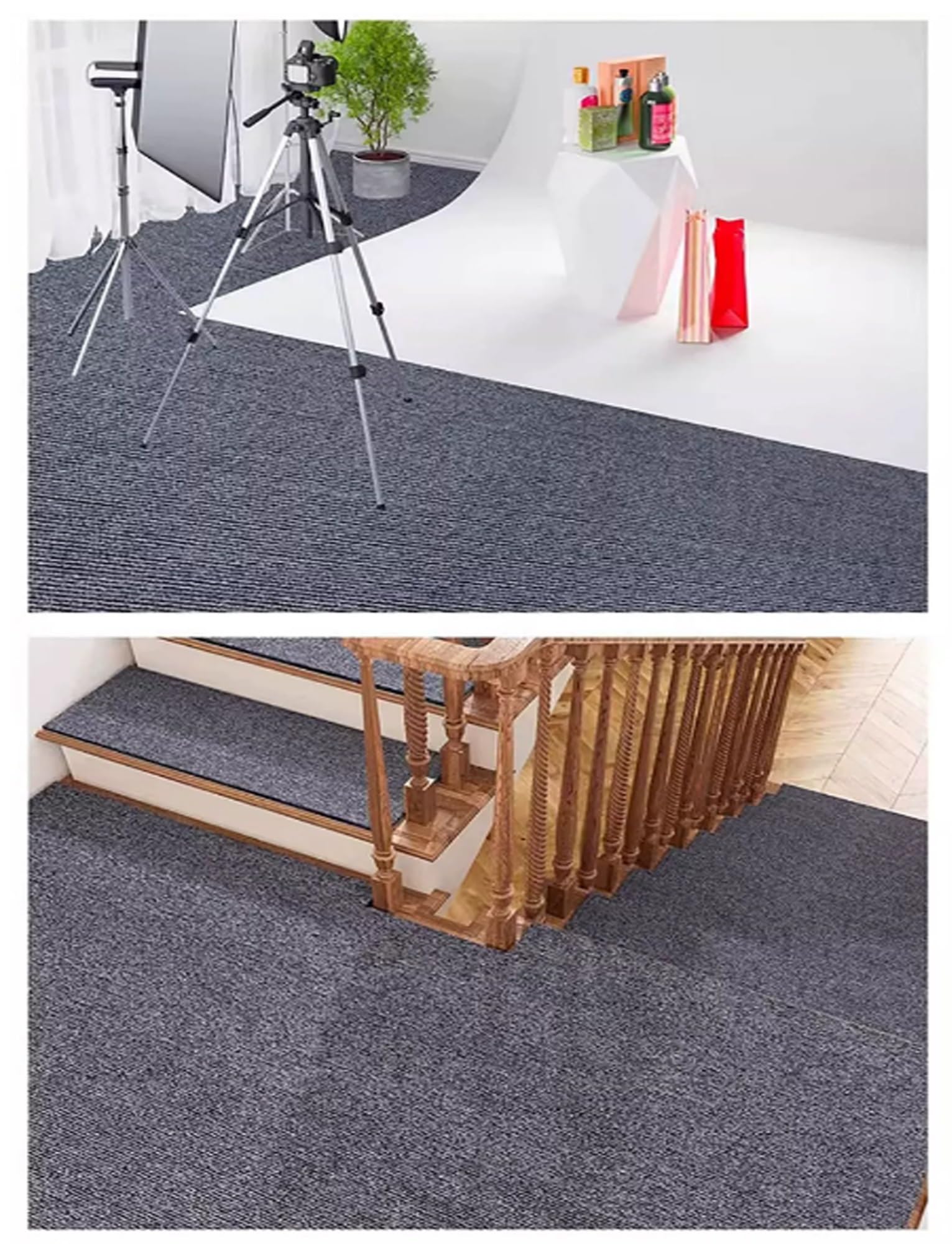 Tappeto antiscivolo insonorizzato da 9 mm, tappetino acustico per batteristi, accessori durevoli per batteria, grande, 6 x 4 m, grigio scuro