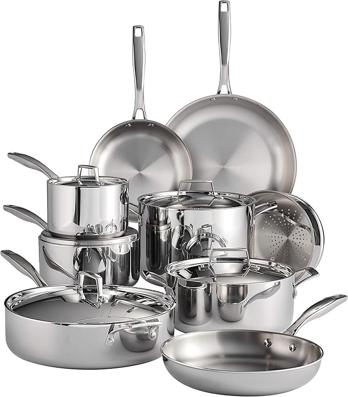 Tramontina Cookware Set TriPly Clad Stainless Steel 14