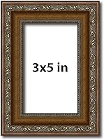 Vista 48 de Marco de fotos completo de madera dorada envejecida de 16 x 20 pulgadas con plexiglás acrílico UV, parte trasera de tablero de espuma y accesorios