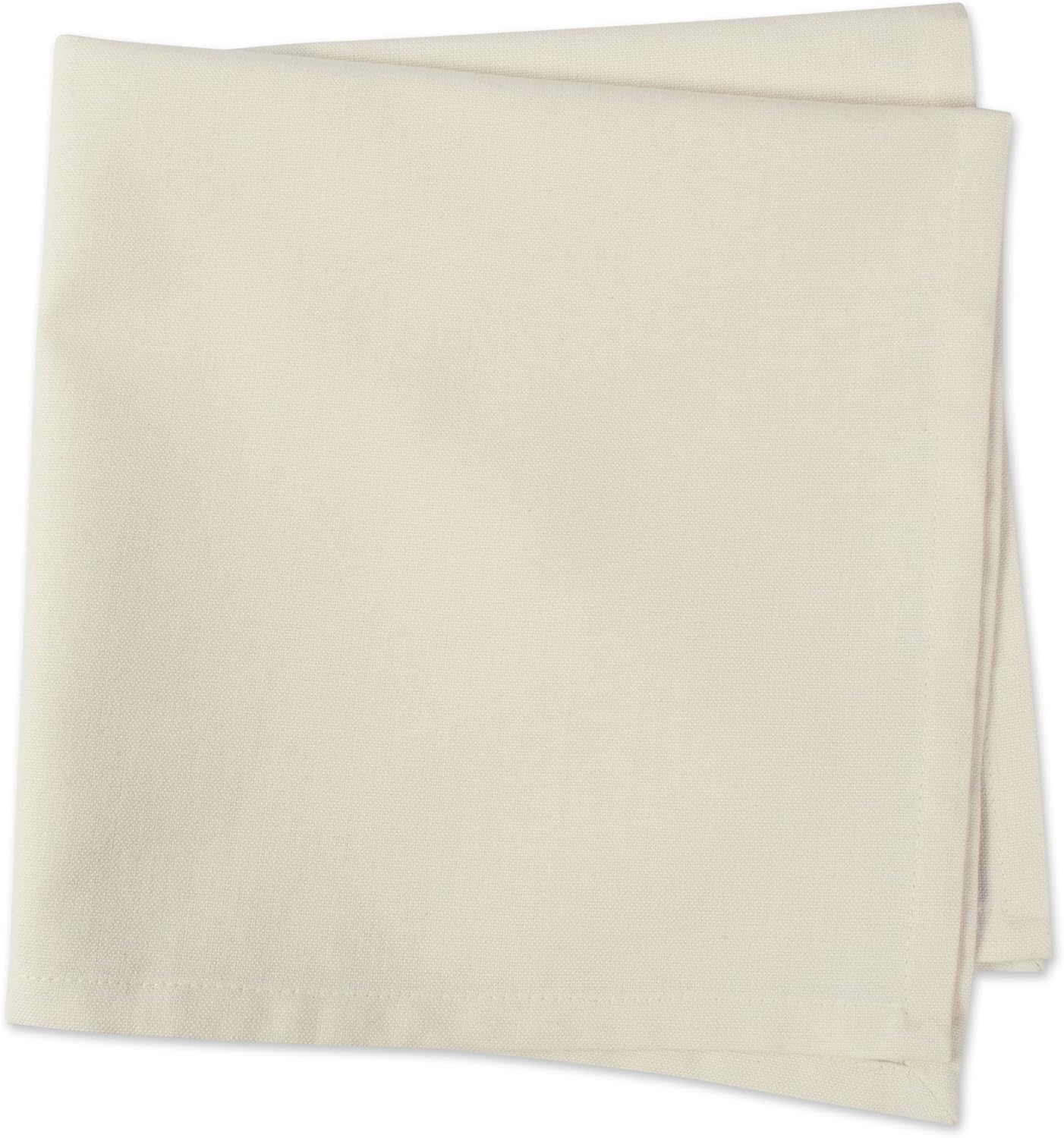 Natural Cotton Square Woven Napkin Set, 20x20 Inch, 6 Count