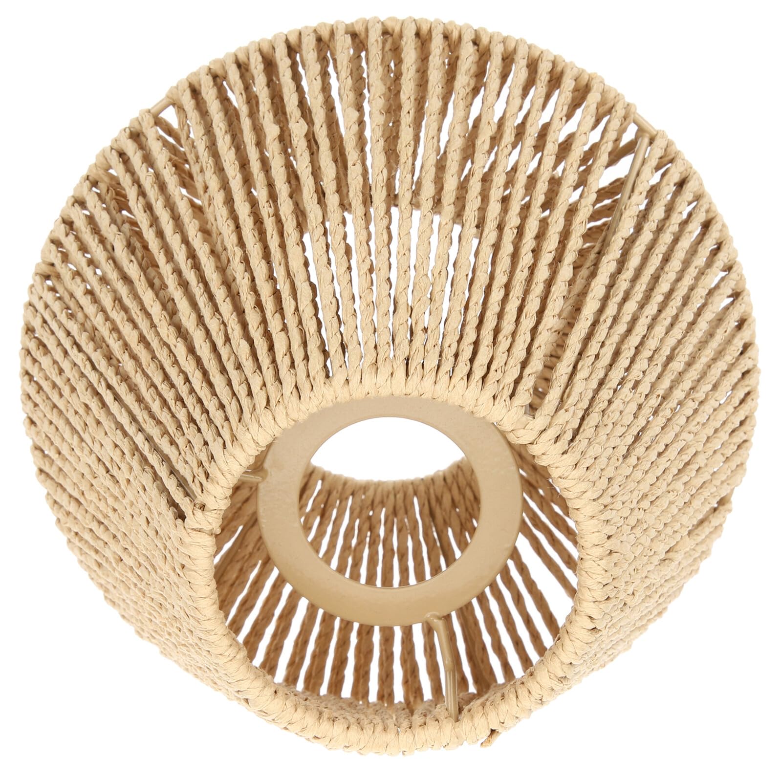 WHAMVOX Straw Woven Lampshade for Pendant Lamp E27 Hanging Lamp Cover Rustic Rattan Basket Light Shade Shade Cover for Home Hotel Restaurant Wedding Decor