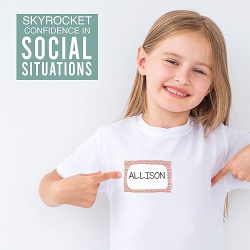 Miniatura 7 de 56 etiquetas de nombre boho para cubículos de aula, etiquetas autoadhesivas de nombre para niños, etiquetas de nombre para niños, etiquetas de