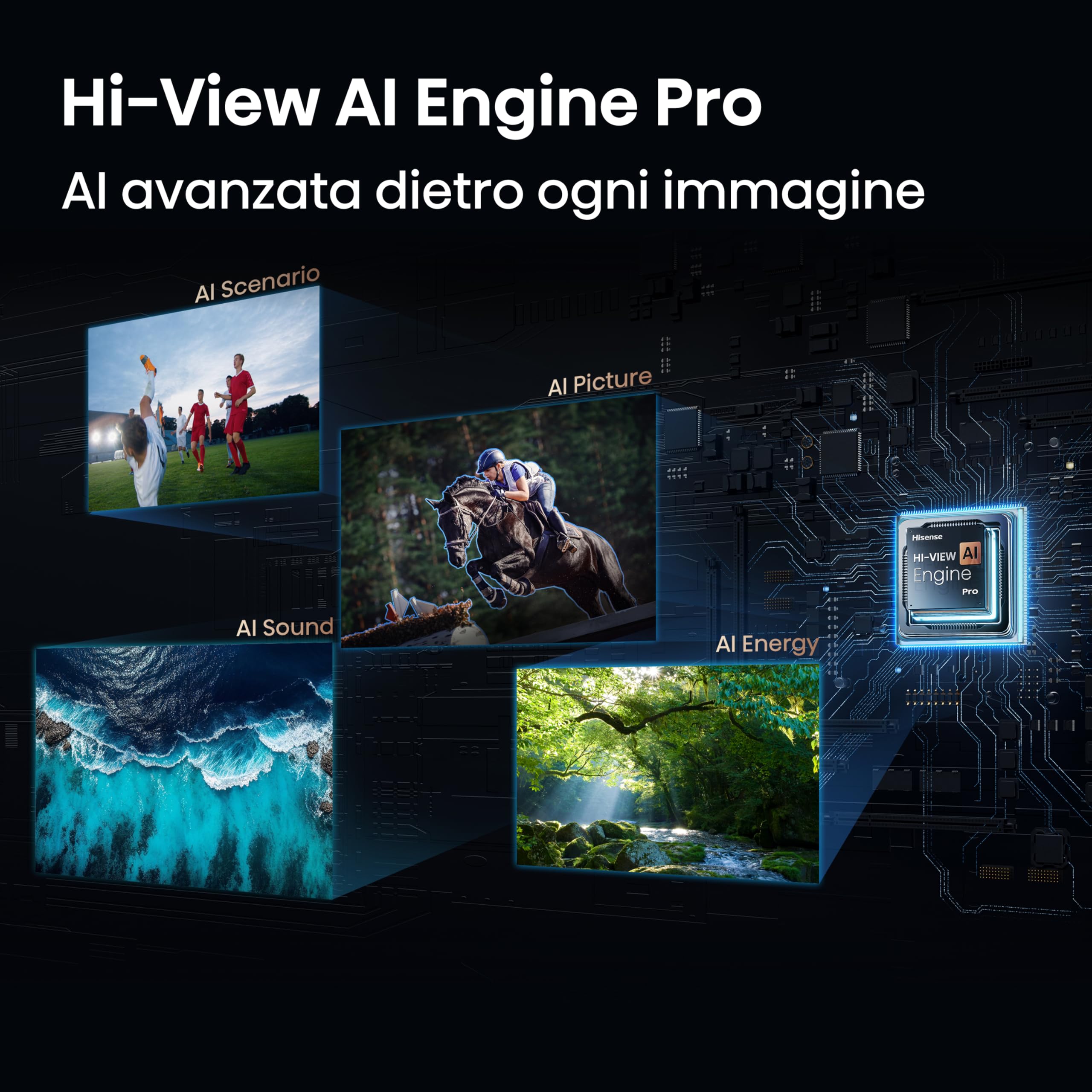 Hisense Smart TV MiniLED 165Hz 55" 4K 55U79S PRO, Schermo Anti-Riflesso, Dolby Atmos 2.1.2 By Devialet, VIDAA OS, Dolby Vision IQ, Native 165Hz Game Mode, 4 HDMI 2.1, Wifi, BT, AirPlay2, lativù 4K