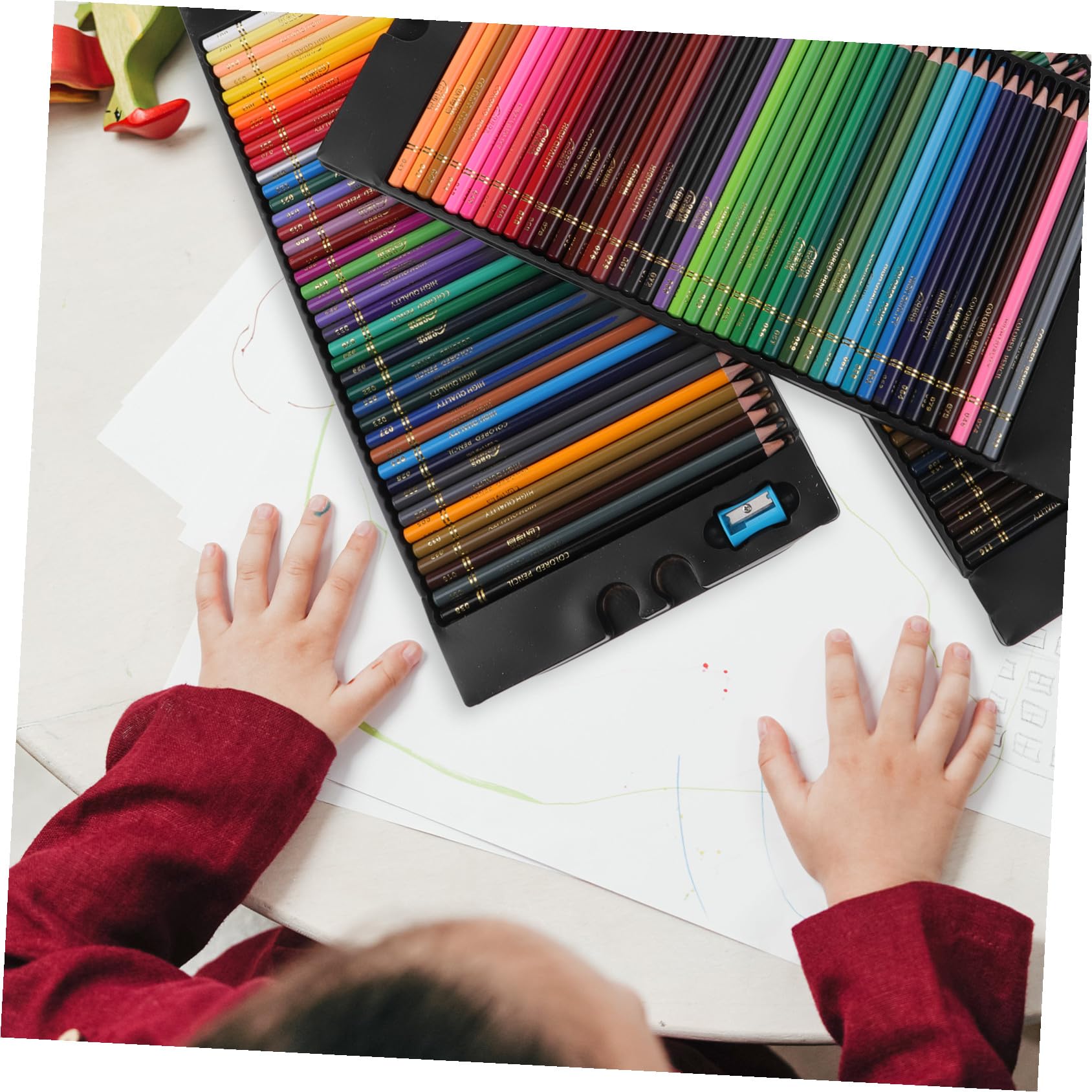 Generisch 120 Stück Teiliges Buntstifte Set mit Kräftigen Farben Bruchfeste Mine Sechskantform für Künstler Erwachsene Malen Zeichnen Ausmalen und Kreativen Gestalten