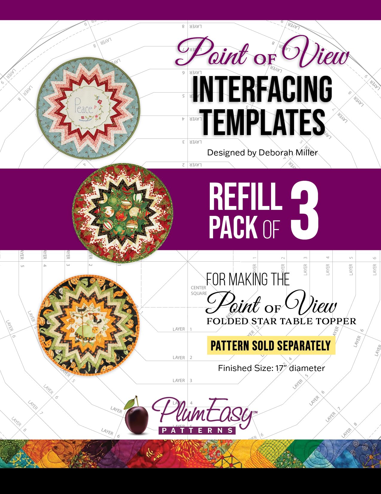 Point of View Interfacing Template Refill by PlumEasy Patterns - 3pk