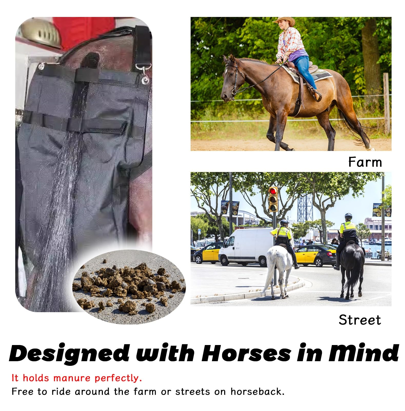 Horse Diaper Manure Bag,Horse Poop Bag Catcher Poop